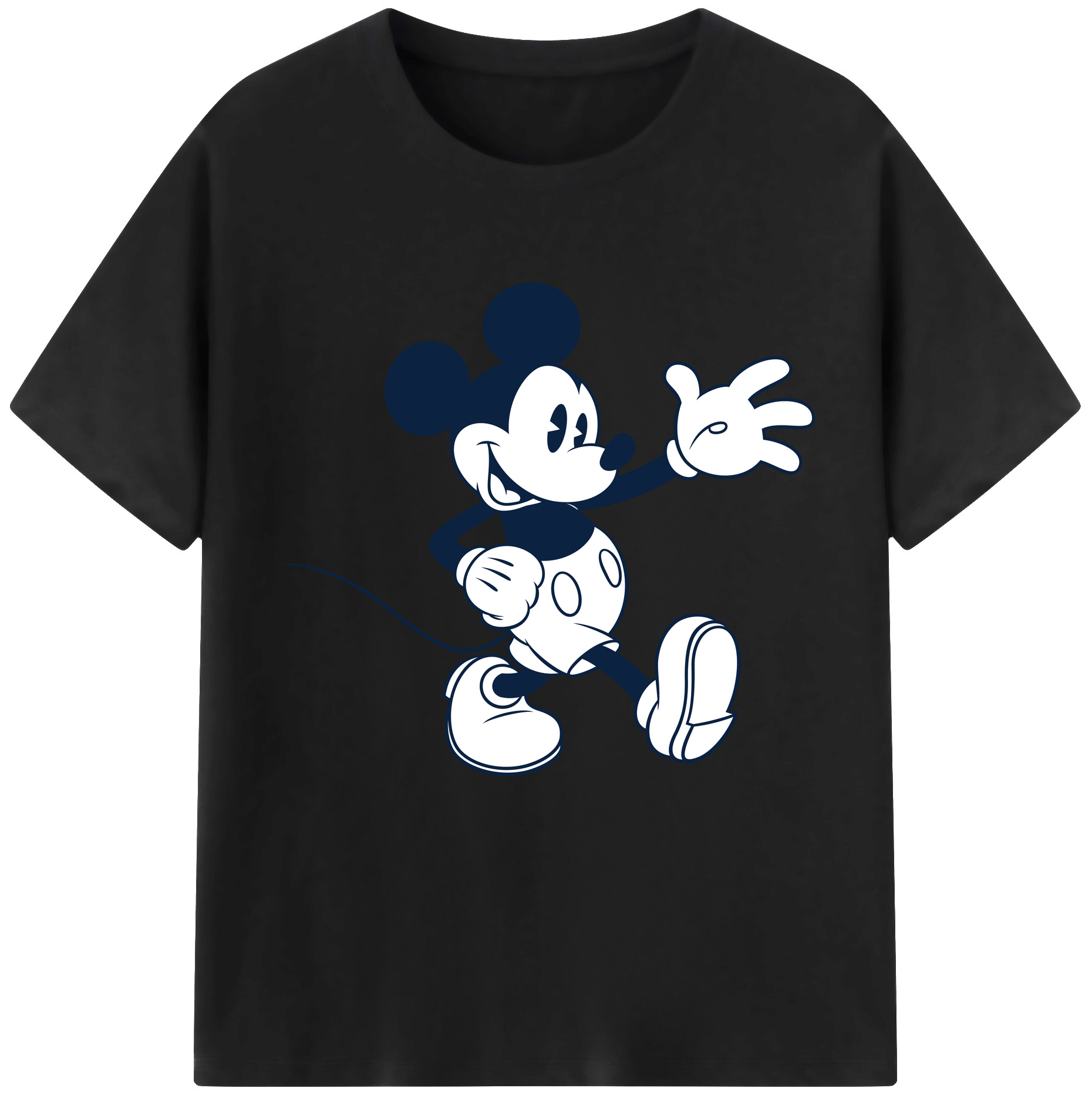 （画像用） ミッキーマウス Mickey Mouse レディースカジュアルプリントTシャツ（綿100％）