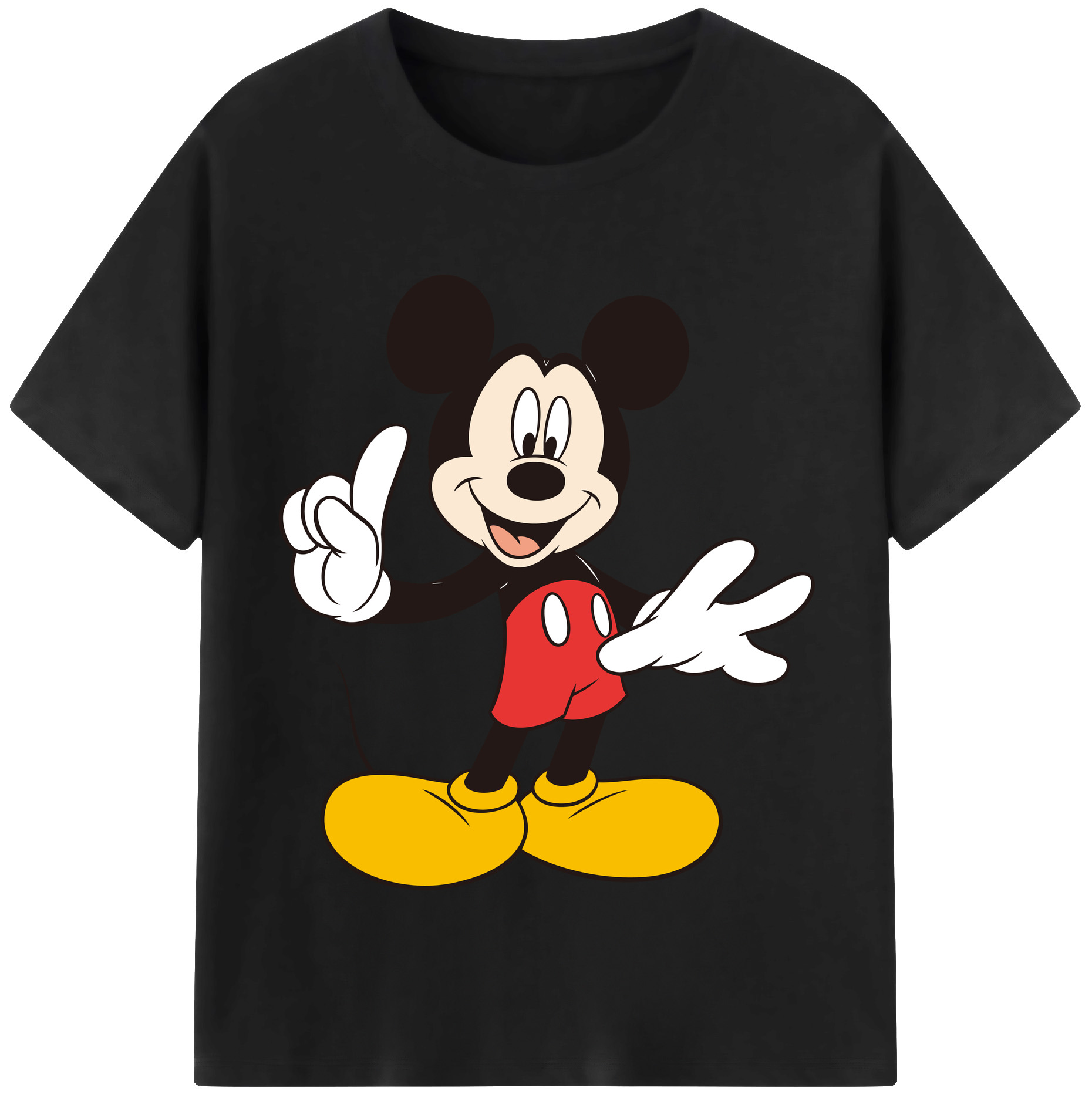 （画像用） ミッキーマウス Mickey Mouse レディースカジュアルプリントTシャツ（綿100％）