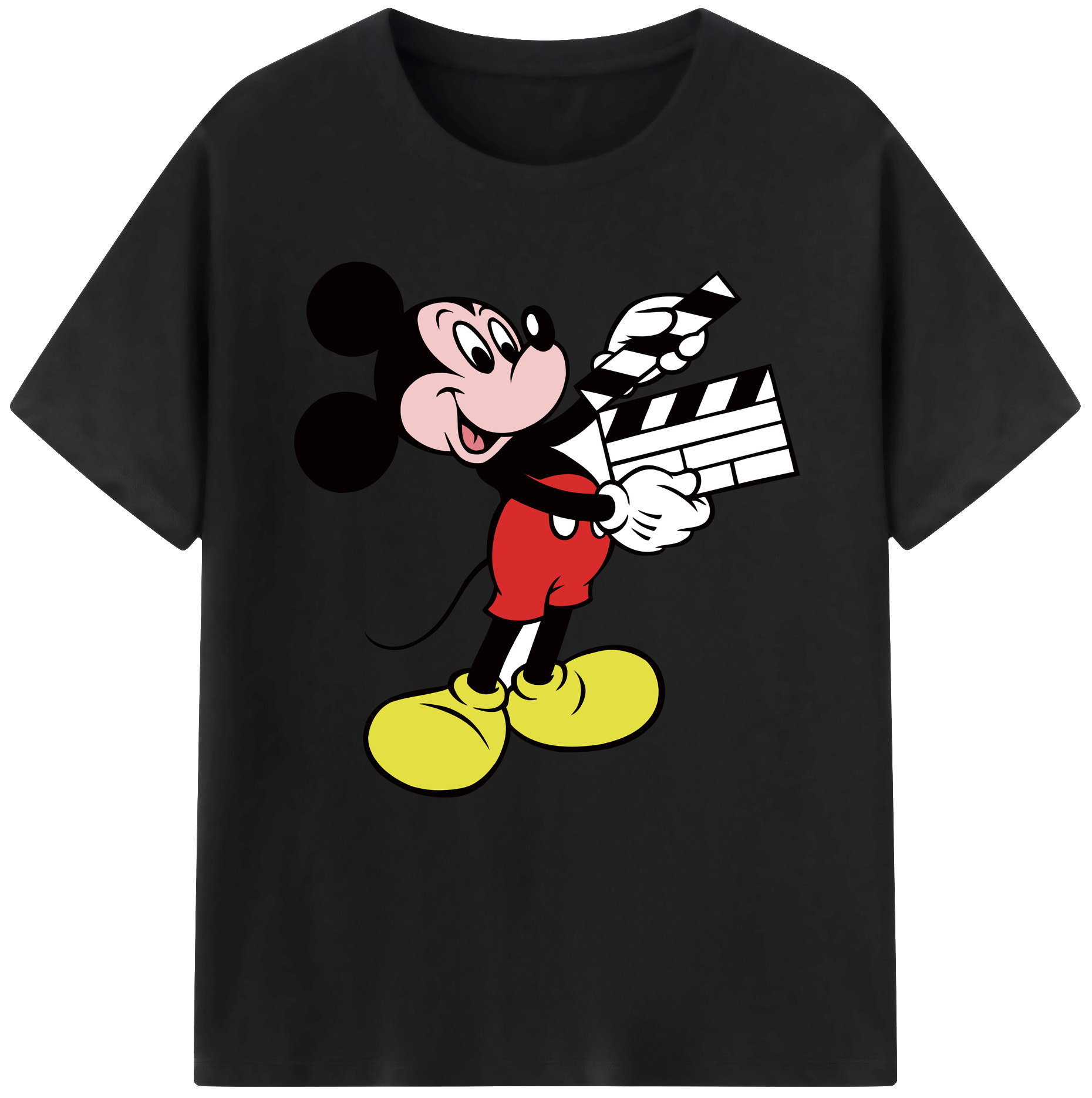 （画像用） ミッキーマウス Mickey Mouse レディースカジュアルプリントTシャツ（綿100％）