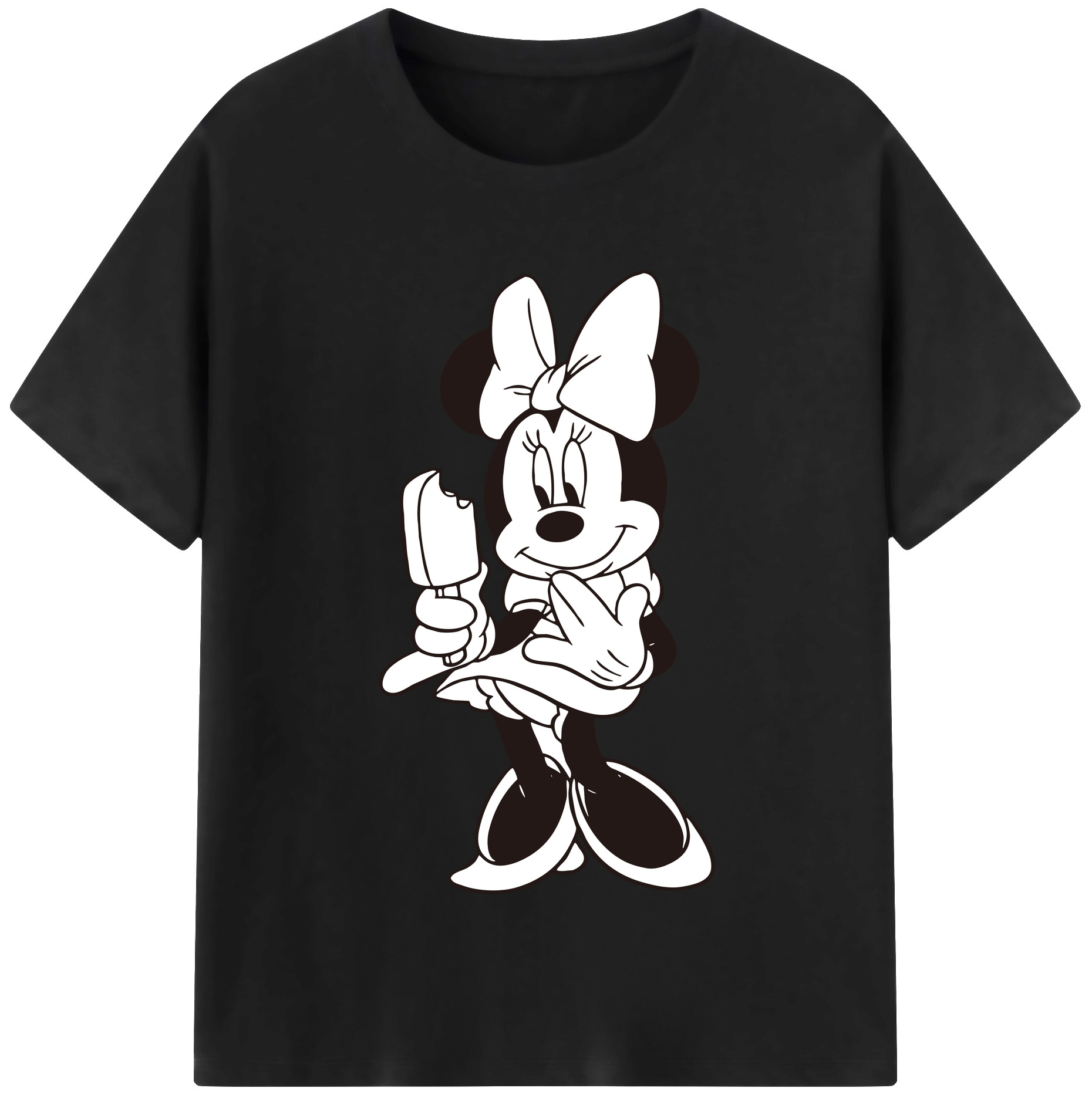 （画像用） ミッキーマウス Mickey Mouse レディースカジュアルプリントTシャツ（綿100％）