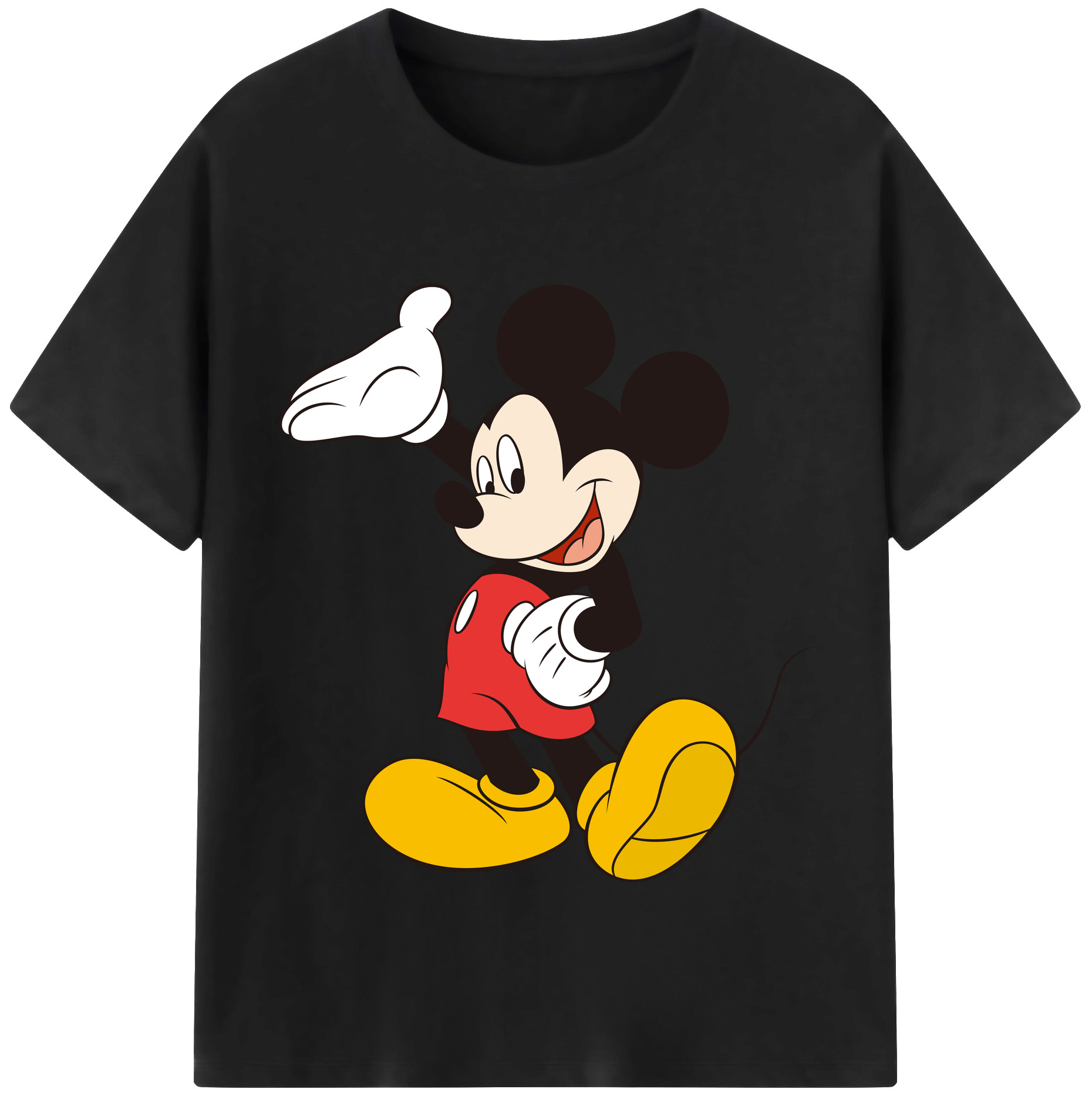 （画像用） ミッキーマウス Mickey Mouse レディースカジュアルプリントTシャツ（綿100％）