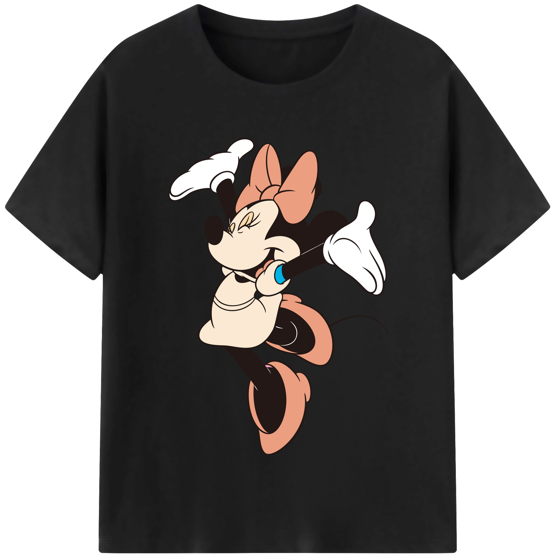 （画像用） ミッキーマウス Mickey Mouse レディースカジュアルプリントTシャツ（綿100％）