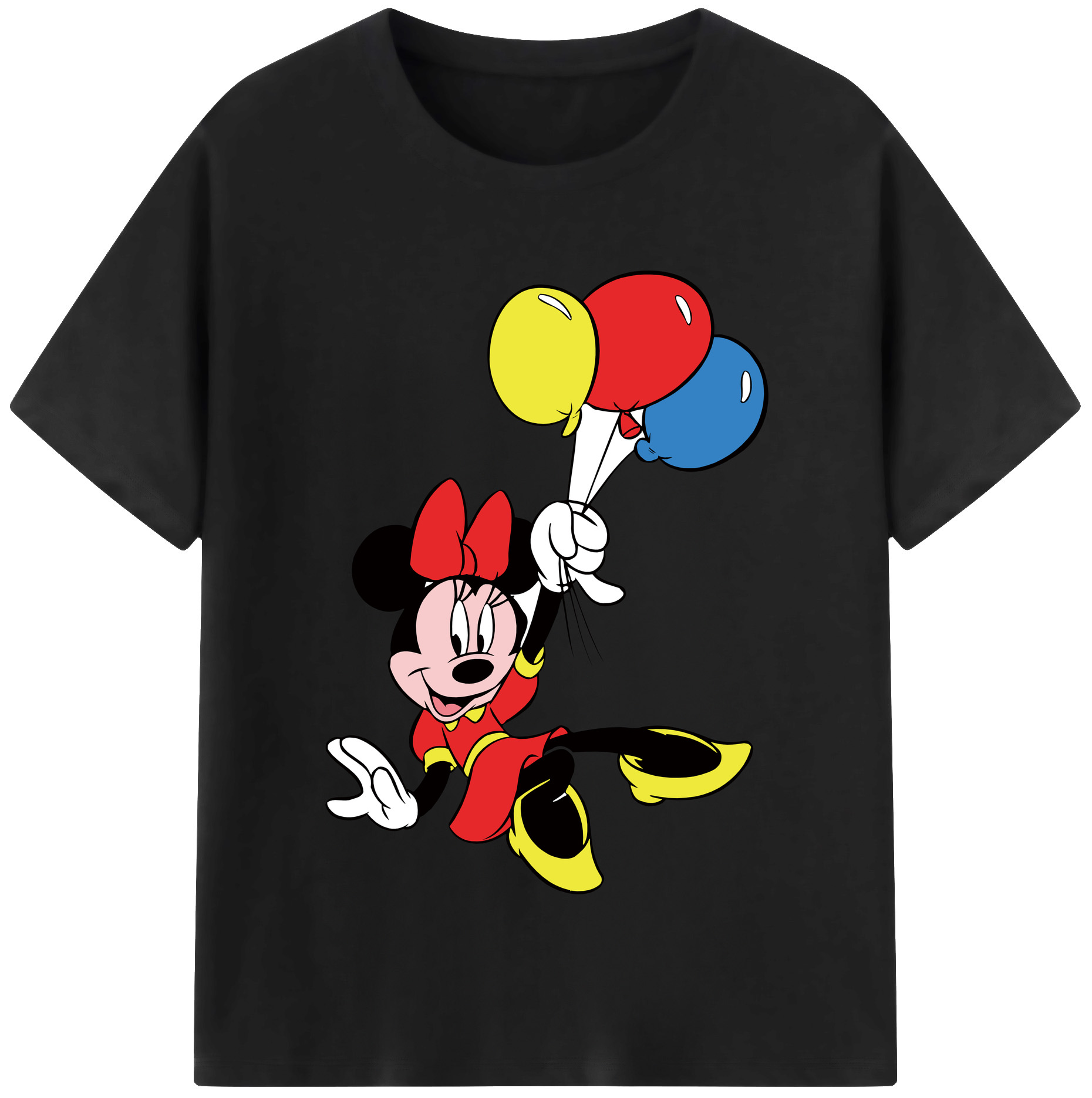 （画像用） ミッキーマウス Mickey Mouse レディースカジュアルプリントTシャツ（綿100％）
