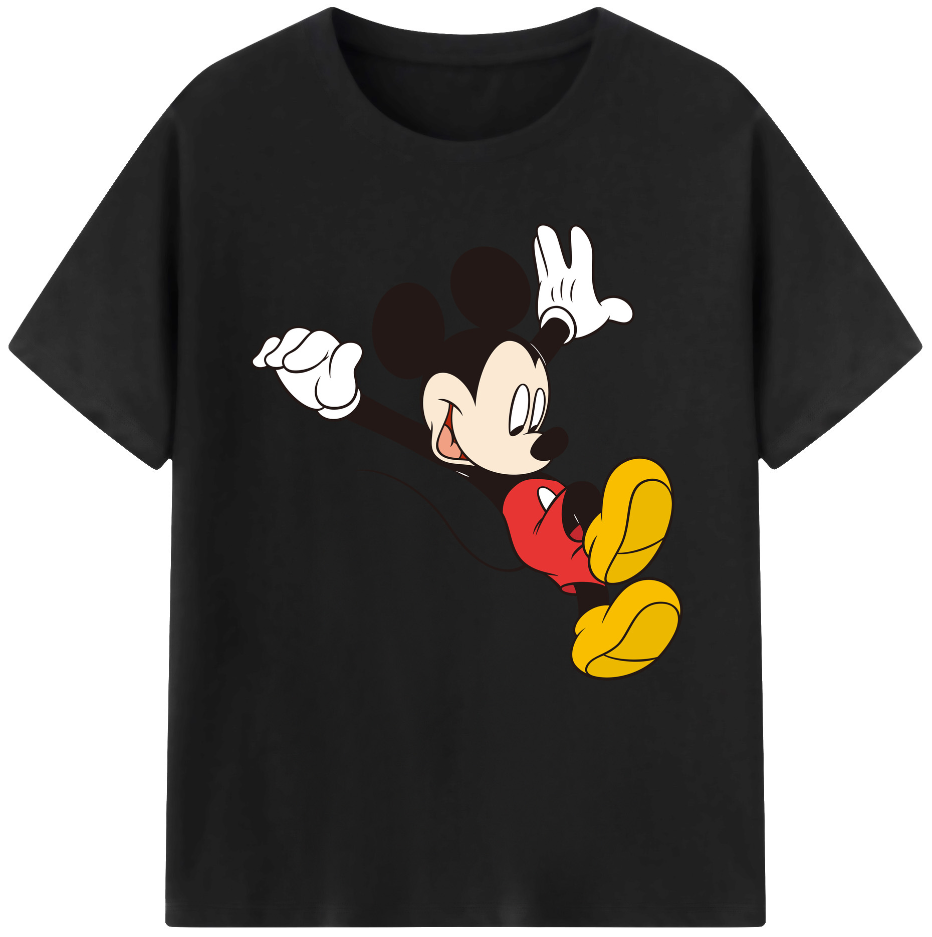 （画像用） ミッキーマウス Mickey Mouse レディースカジュアルプリントTシャツ（綿100％）