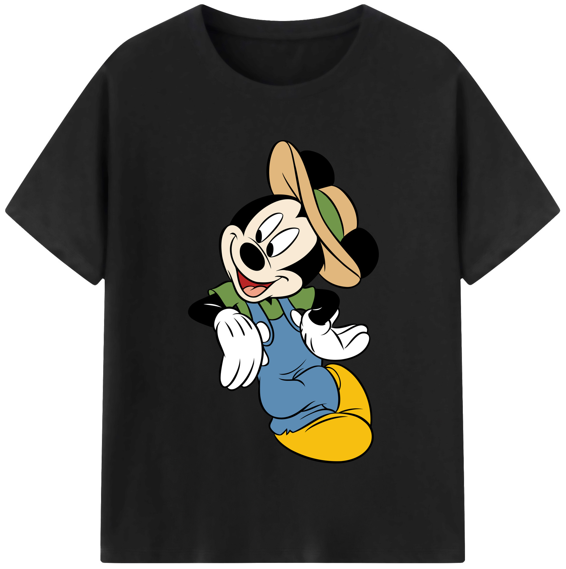 （画像用） ミッキーマウス Mickey Mouse レディースカジュアルプリントTシャツ（綿100％）