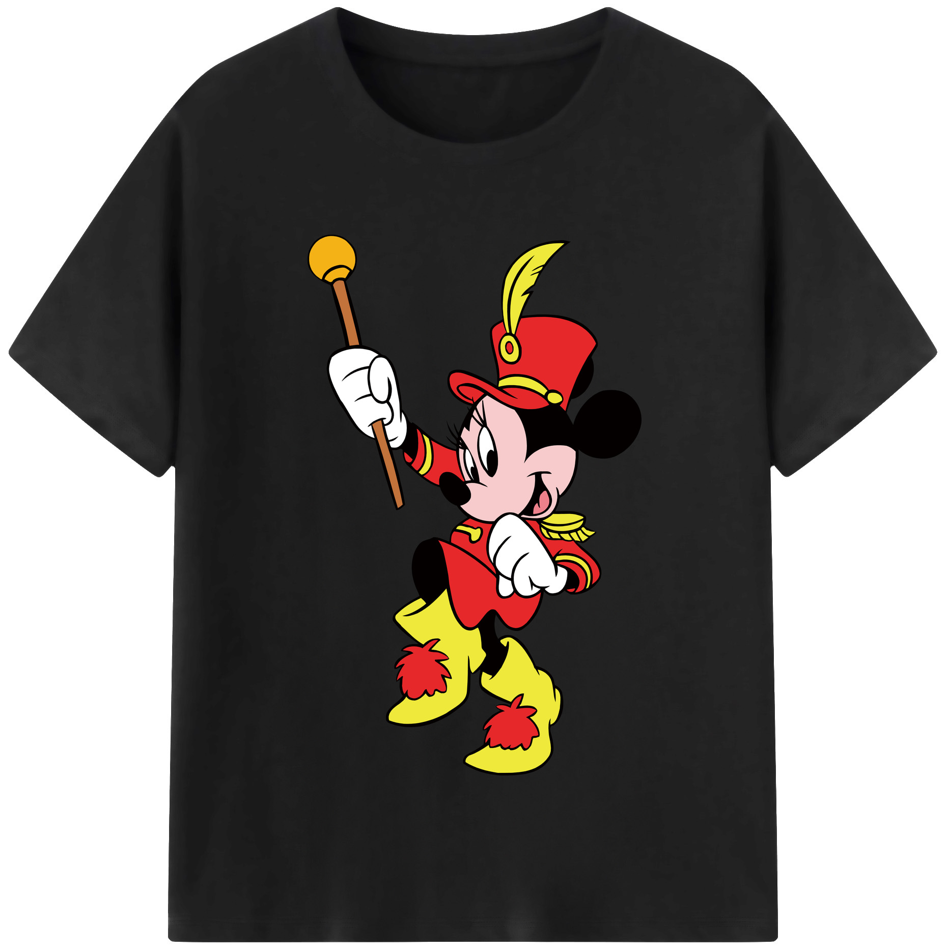 （画像用） ミッキーマウス Mickey Mouse レディースカジュアルプリントTシャツ（綿100％）