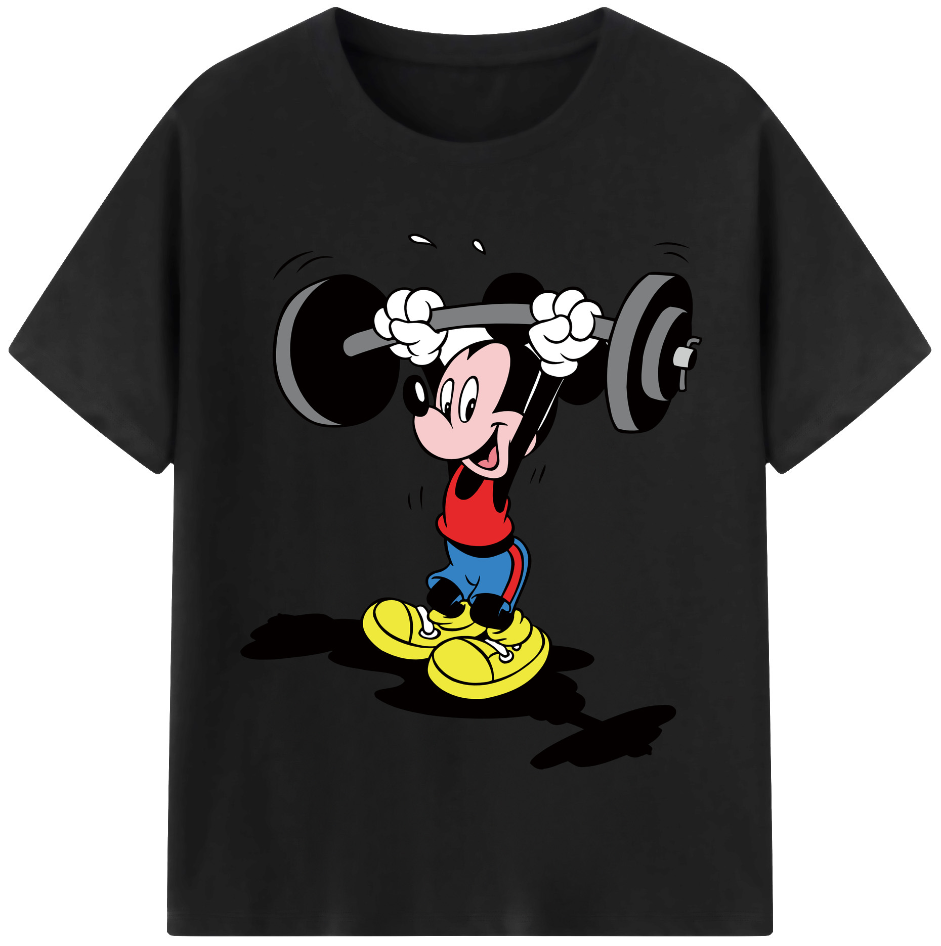 （画像用） ミッキーマウス Mickey Mouse レディースカジュアルプリントTシャツ（綿100％）