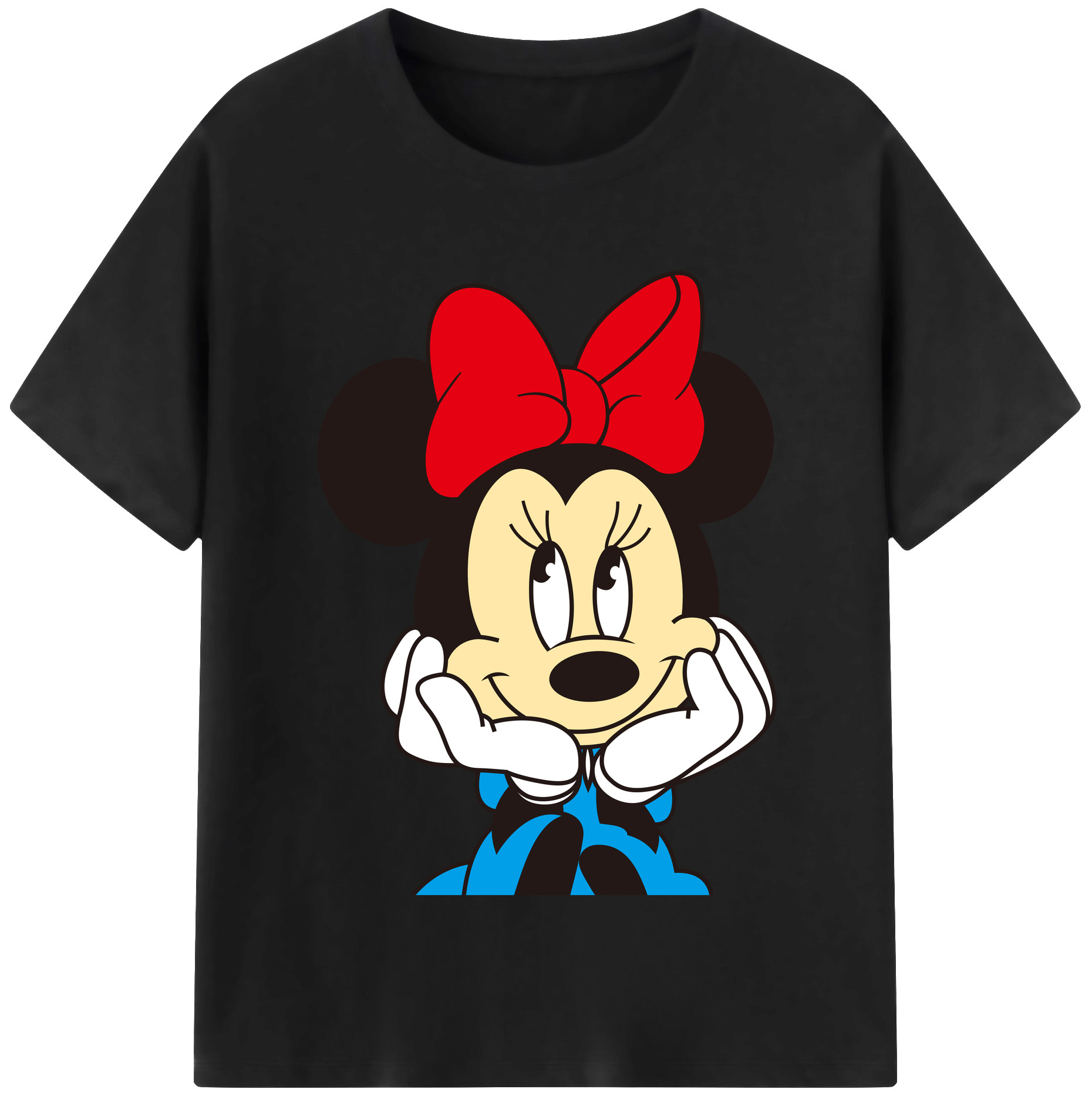 （画像用） ミッキーマウス Mickey Mouse レディースカジュアルプリントTシャツ（綿100％）