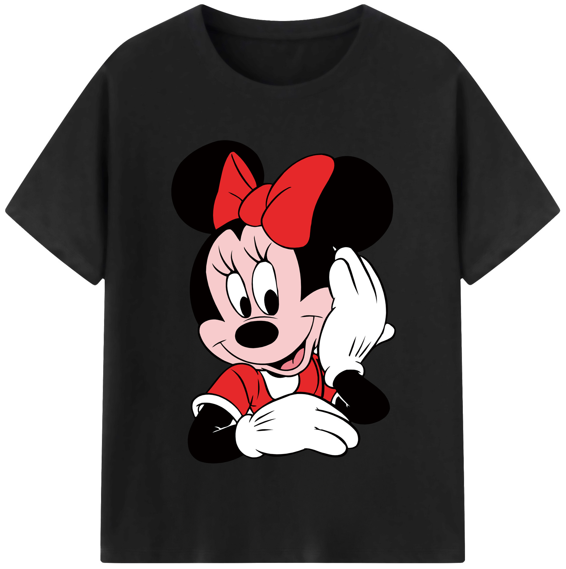 （画像用） ミッキーマウス Mickey Mouse レディースカジュアルプリントTシャツ（綿100％）