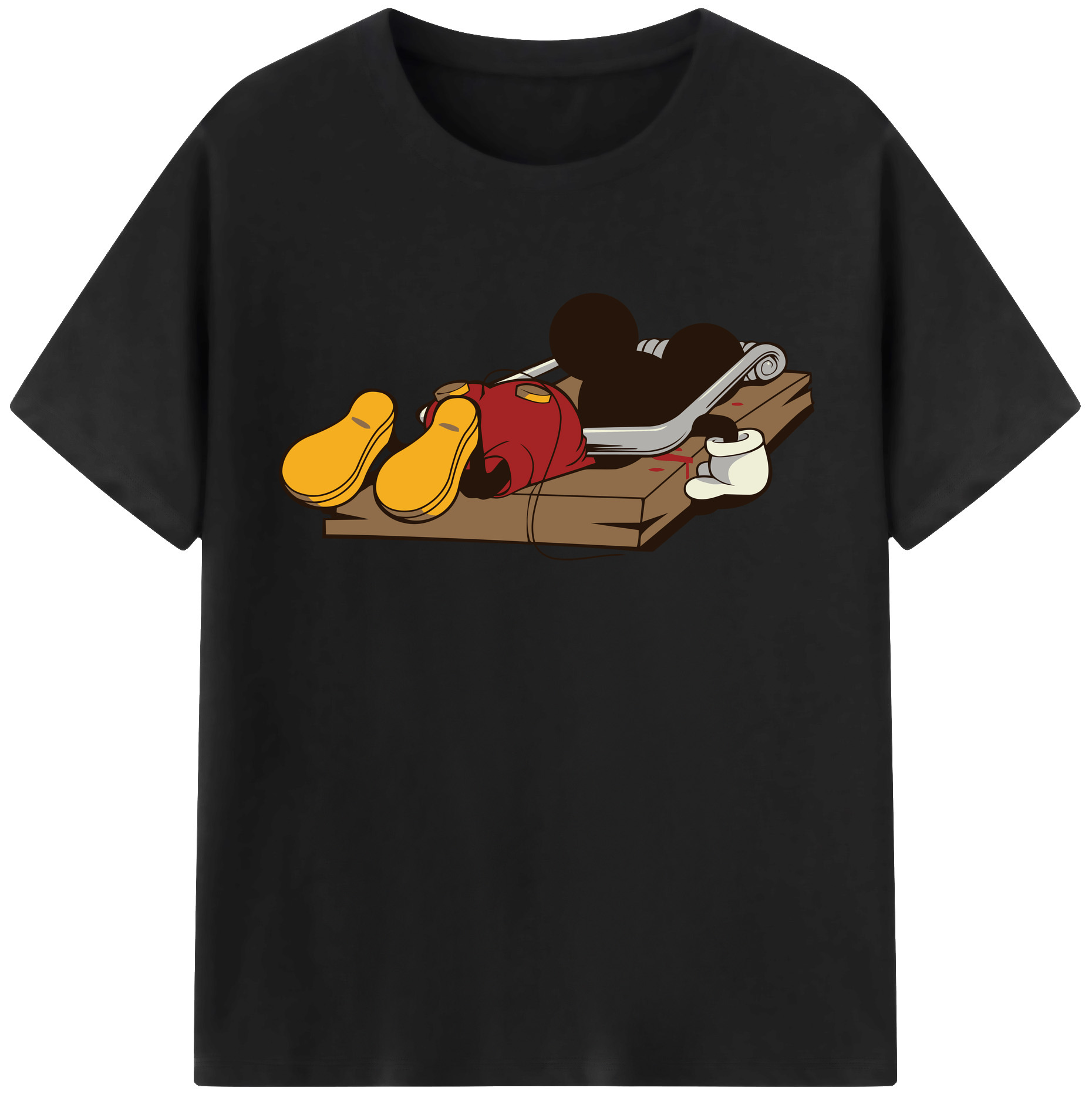 （画像用） ミッキーマウス Mickey Mouse レディースカジュアルプリントTシャツ（綿100％）