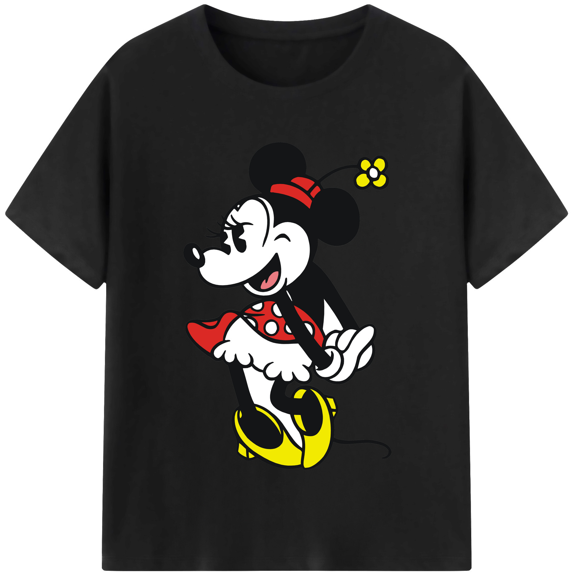 （画像用） ミッキーマウス Mickey Mouse レディースカジュアルプリントTシャツ（綿100％）