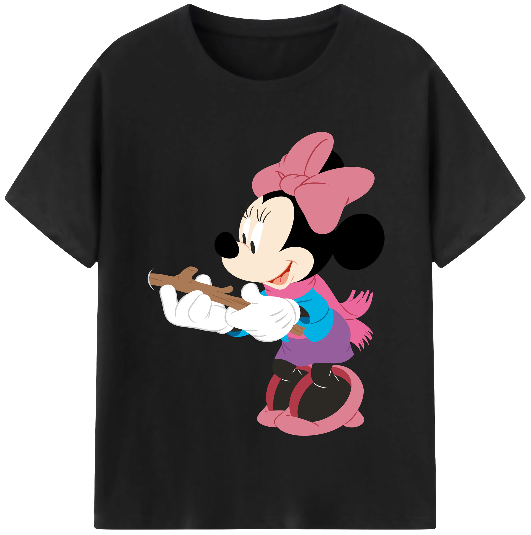 （画像用） ミッキーマウス Mickey Mouse レディースカジュアルプリントTシャツ（綿100％）
