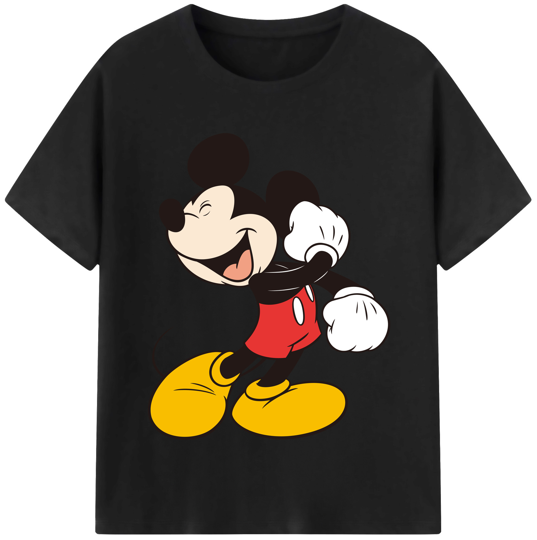 （画像用） ミッキーマウス Mickey Mouse レディースカジュアルプリントTシャツ（綿100％）