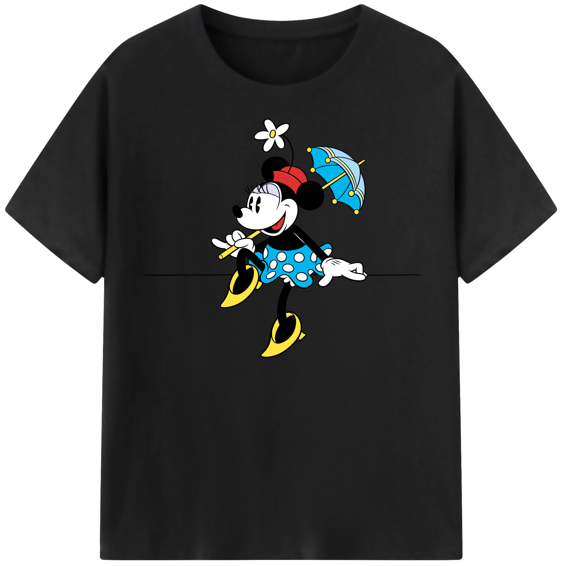 （画像用） ミッキーマウス Mickey Mouse レディースカジュアルプリントTシャツ（綿100％）