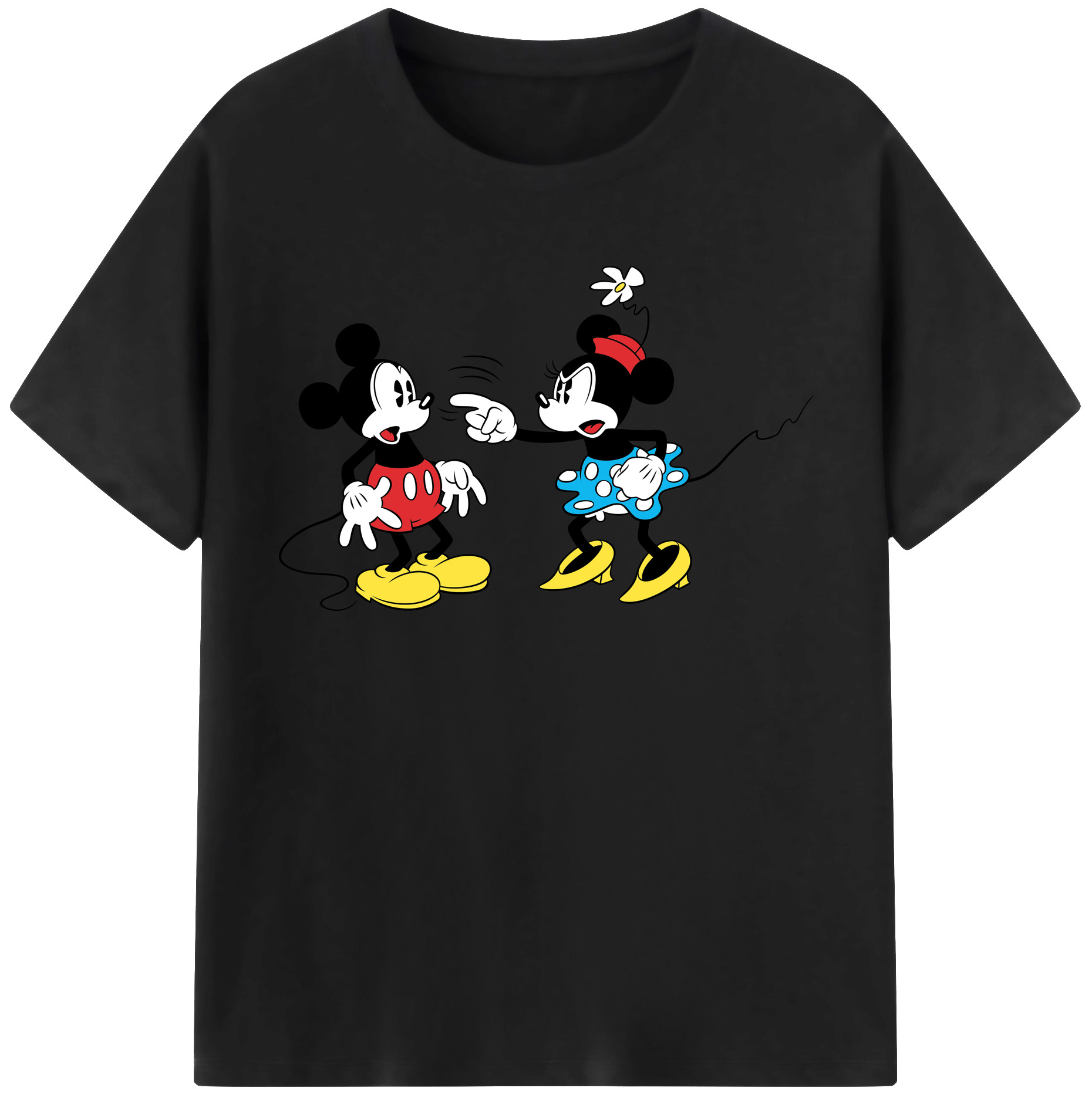 （画像用） ミッキーマウス Mickey Mouse レディースカジュアルプリントTシャツ（綿100％）