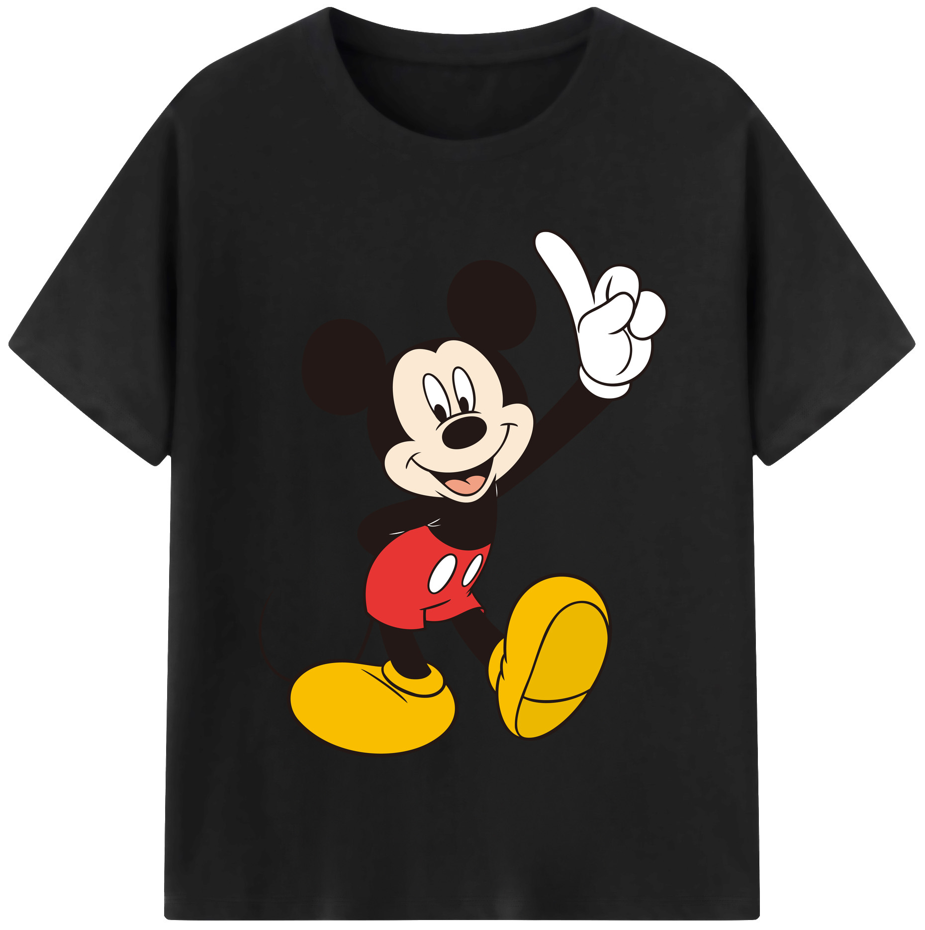 （画像用） ミッキーマウス Mickey Mouse レディースカジュアルプリントTシャツ（綿100％）