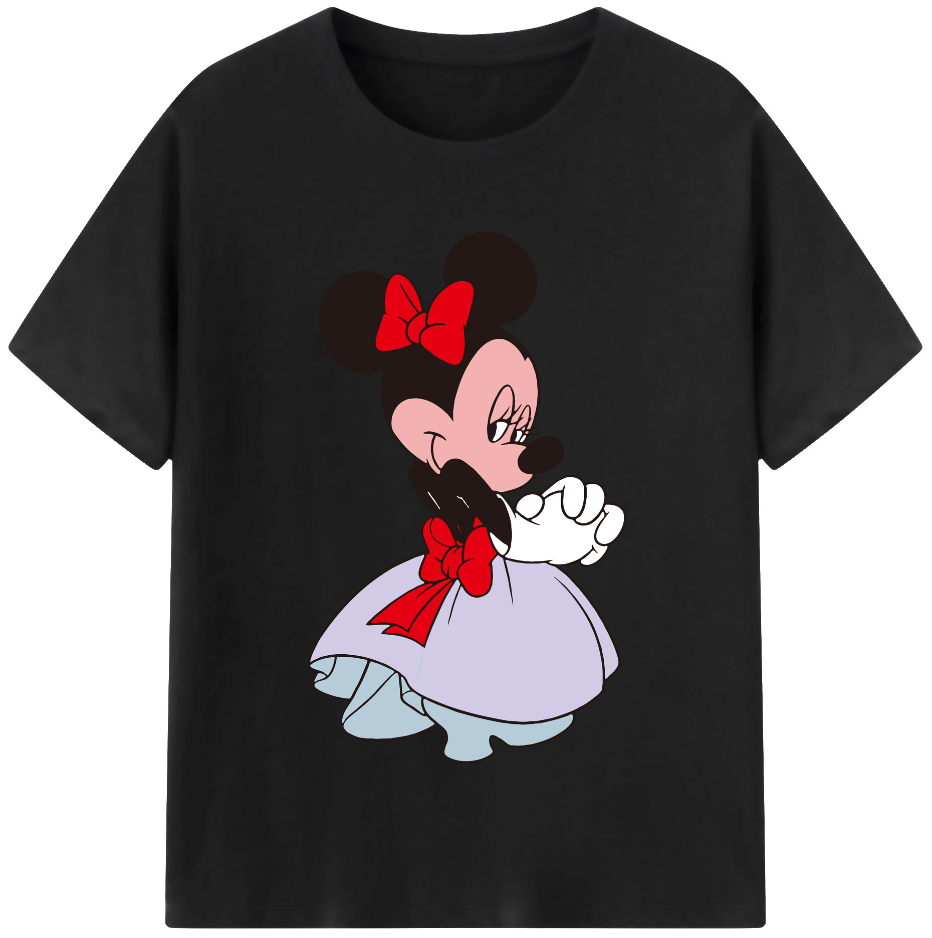 （画像用） ミッキーマウス Mickey Mouse レディースカジュアルプリントTシャツ（綿100％）