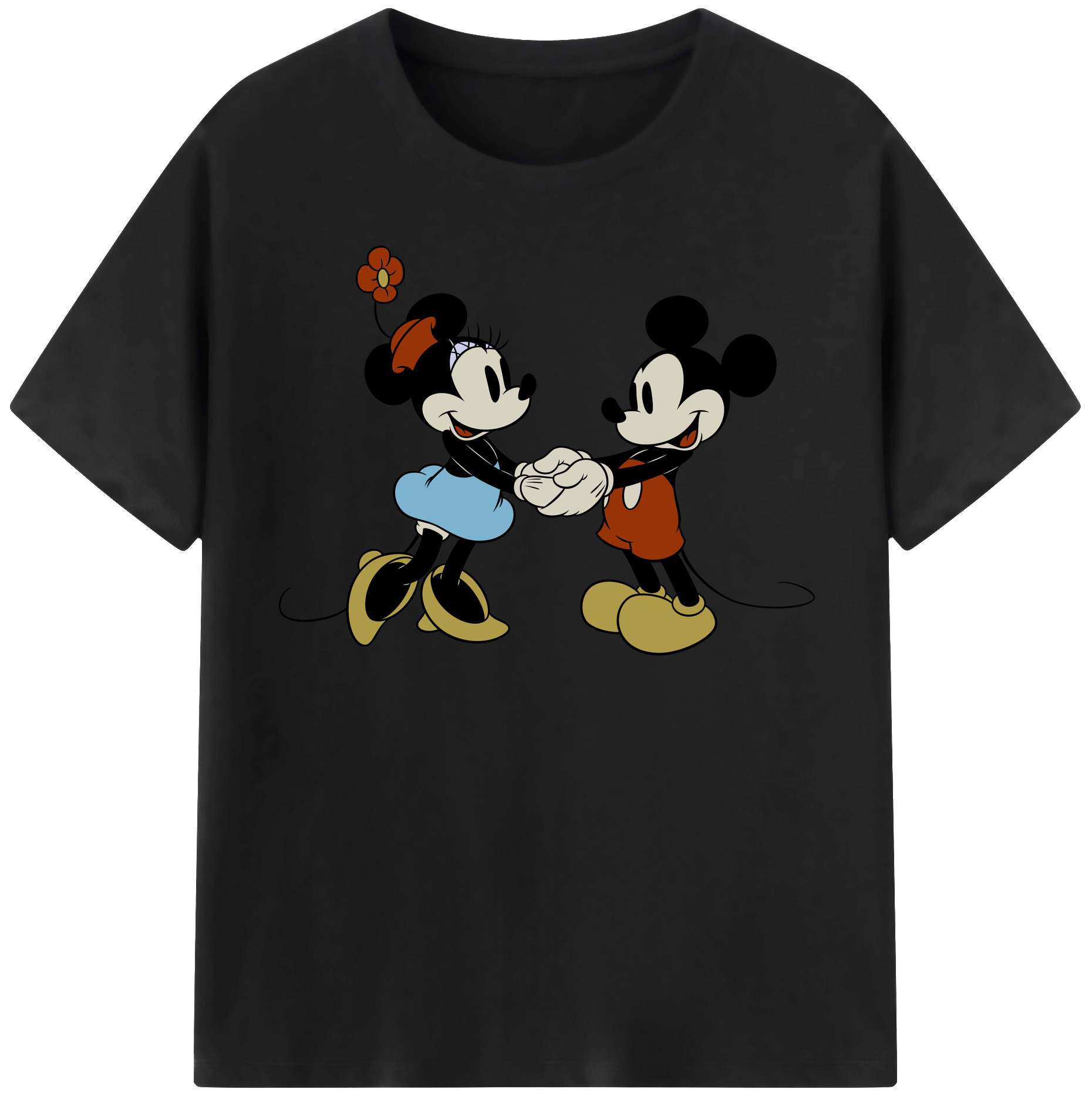 （画像用） ミッキーマウス Mickey Mouse レディースカジュアルプリントTシャツ（綿100％）