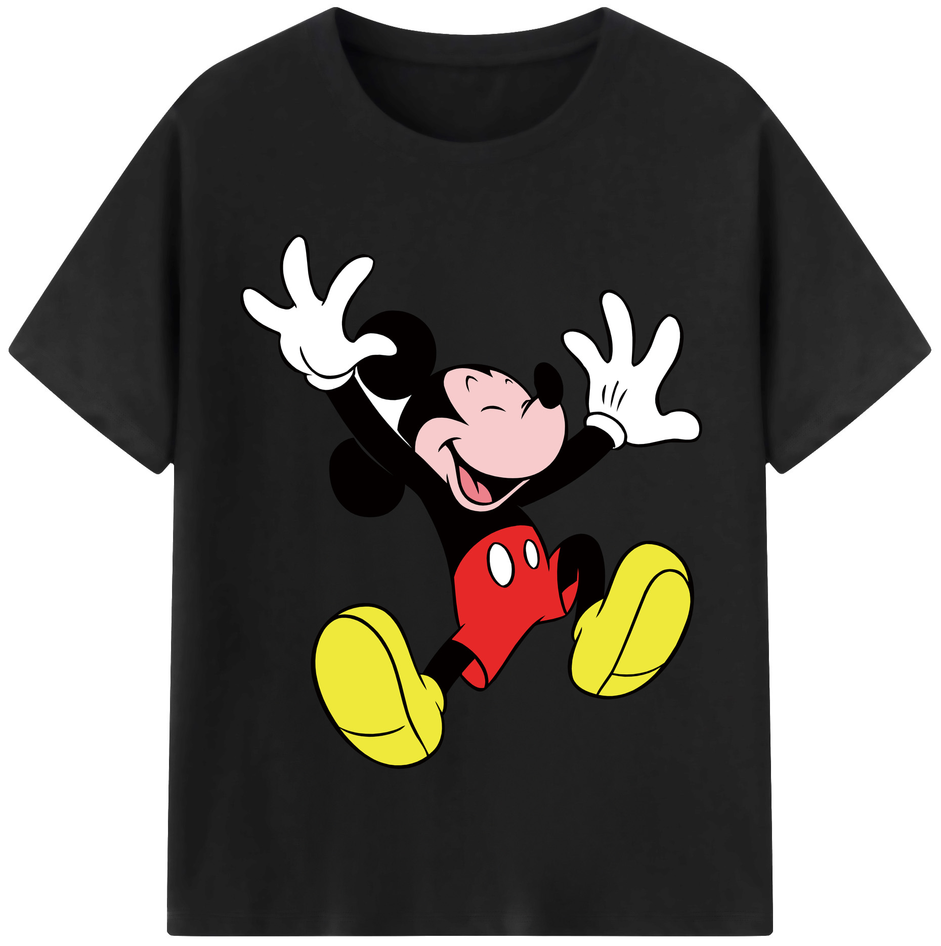 （画像用） ミッキーマウス Mickey Mouse レディースカジュアルプリントTシャツ（綿100％）