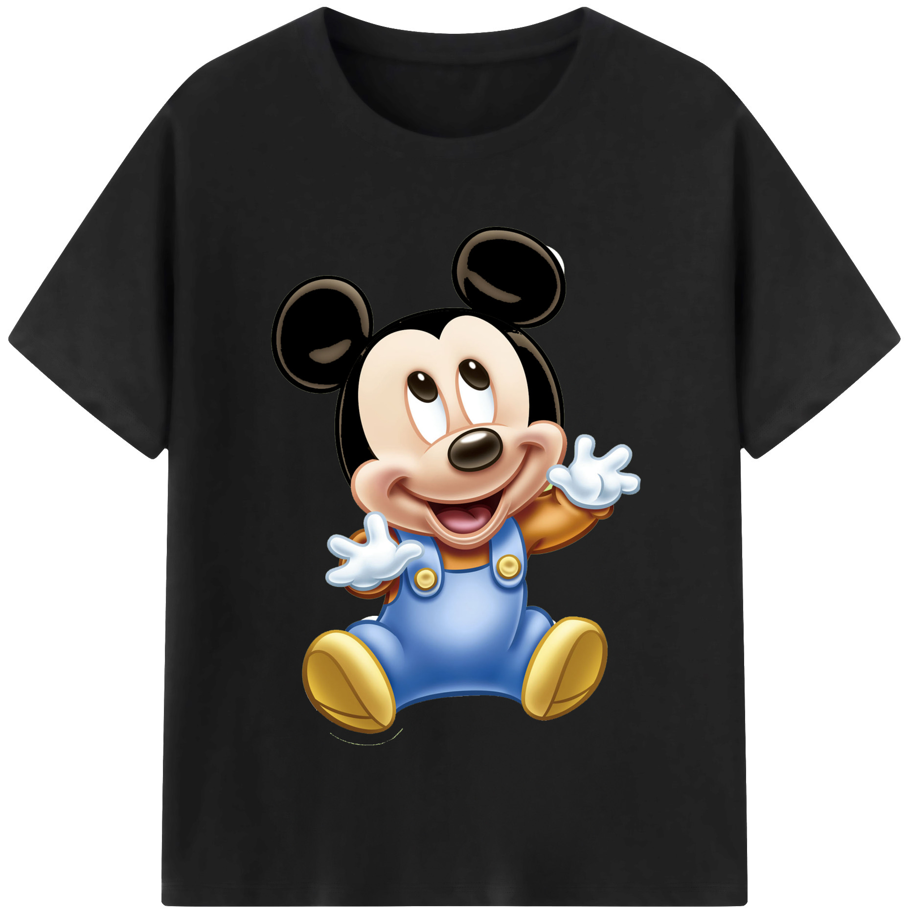 （画像用） ミッキーマウス Mickey Mouse レディースカジュアルプリントTシャツ（綿100％）