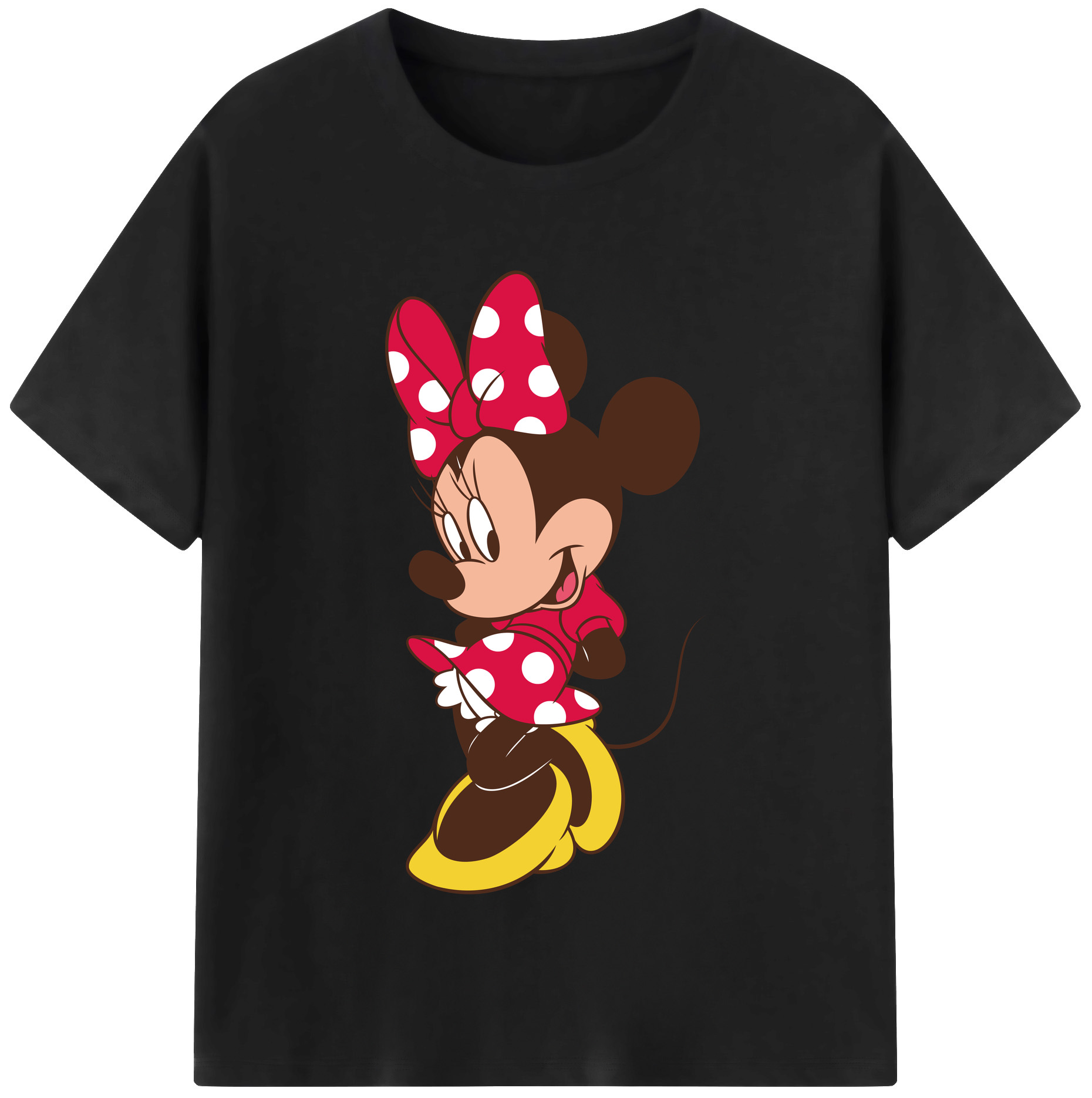 （画像用） ミッキーマウス Mickey Mouse レディースカジュアルプリントTシャツ（綿100％）