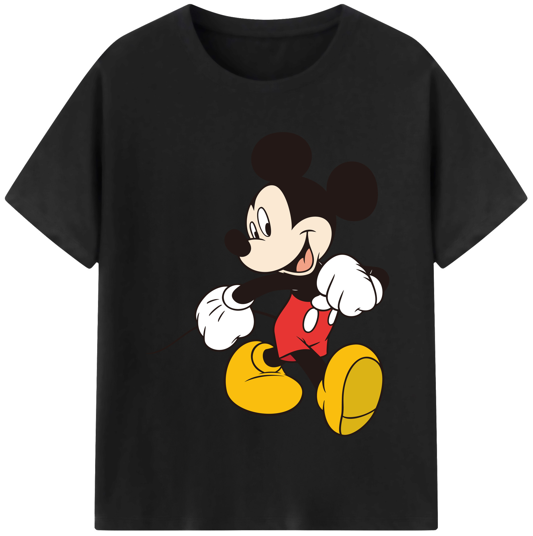 （画像用） ミッキーマウス Mickey Mouse レディースカジュアルプリントTシャツ（綿100％）