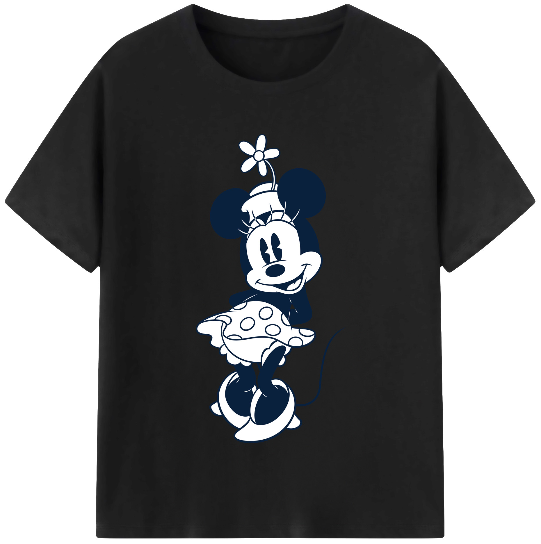 （画像用） ミッキーマウス Mickey Mouse レディースカジュアルプリントTシャツ（綿100％）
