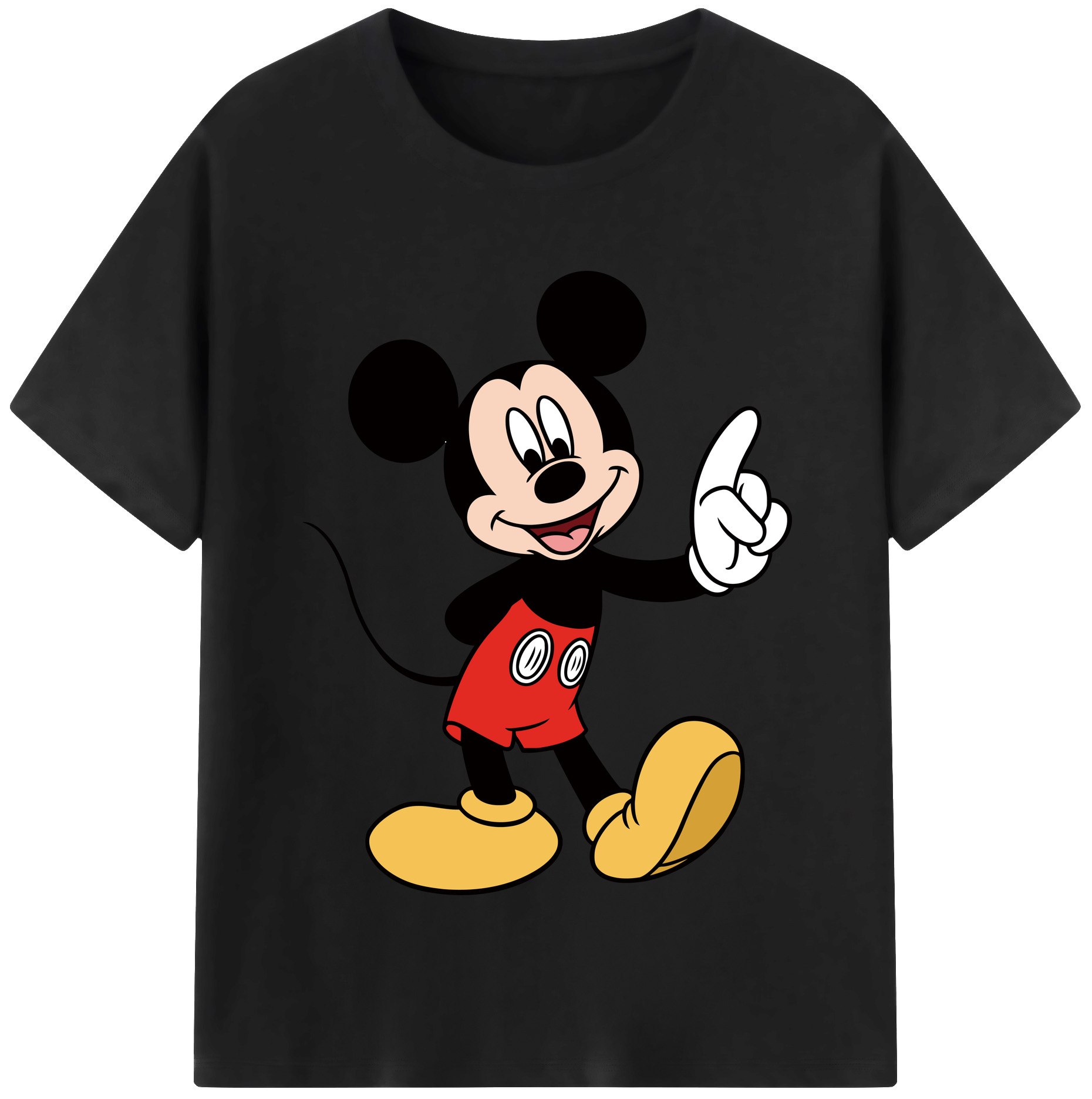 （画像用） ミッキーマウス Mickey Mouse レディースカジュアルプリントTシャツ（綿100％）