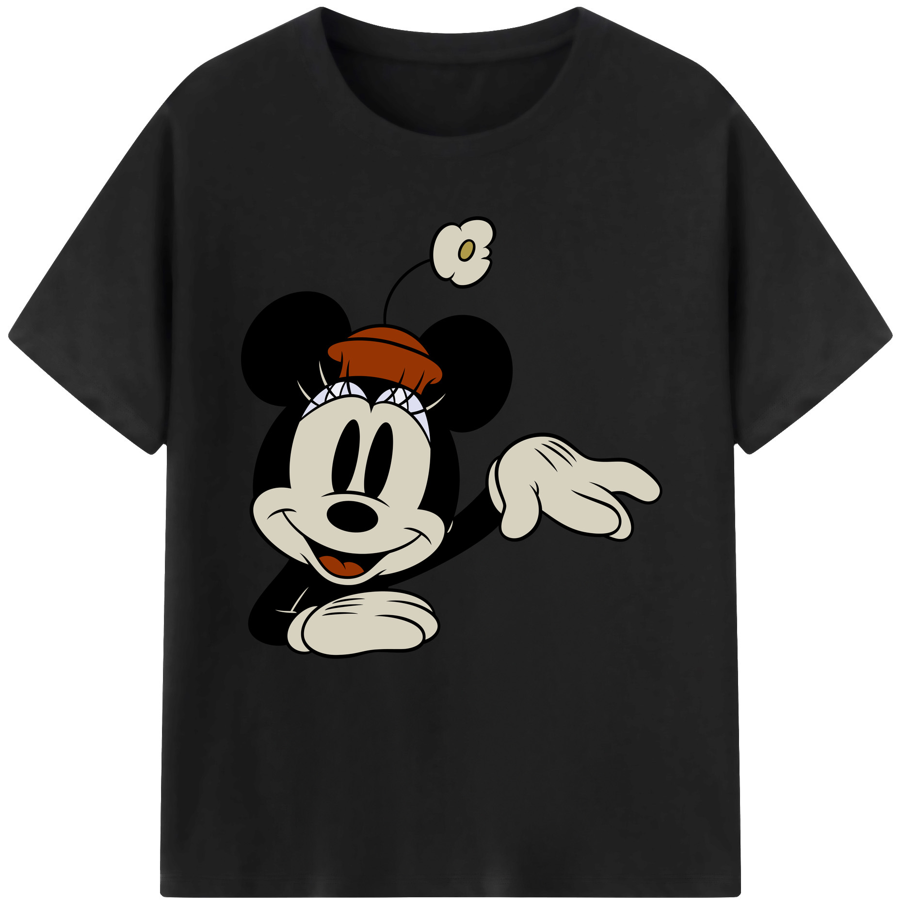 （画像用） ミッキーマウス Mickey Mouse レディースカジュアルプリントTシャツ（綿100％）