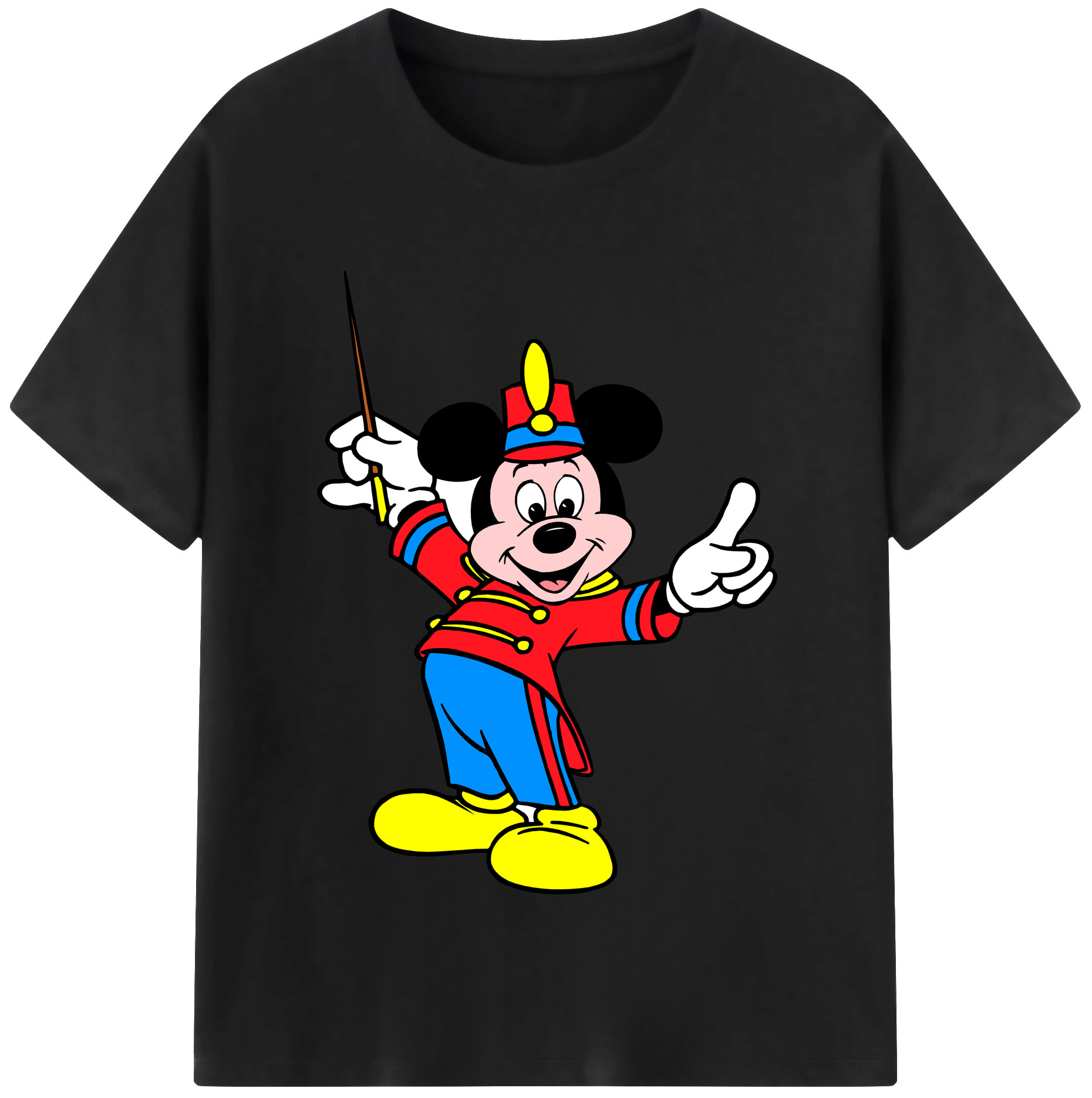 （画像用） ミッキーマウス Mickey Mouse レディースカジュアルプリントTシャツ（綿100％）