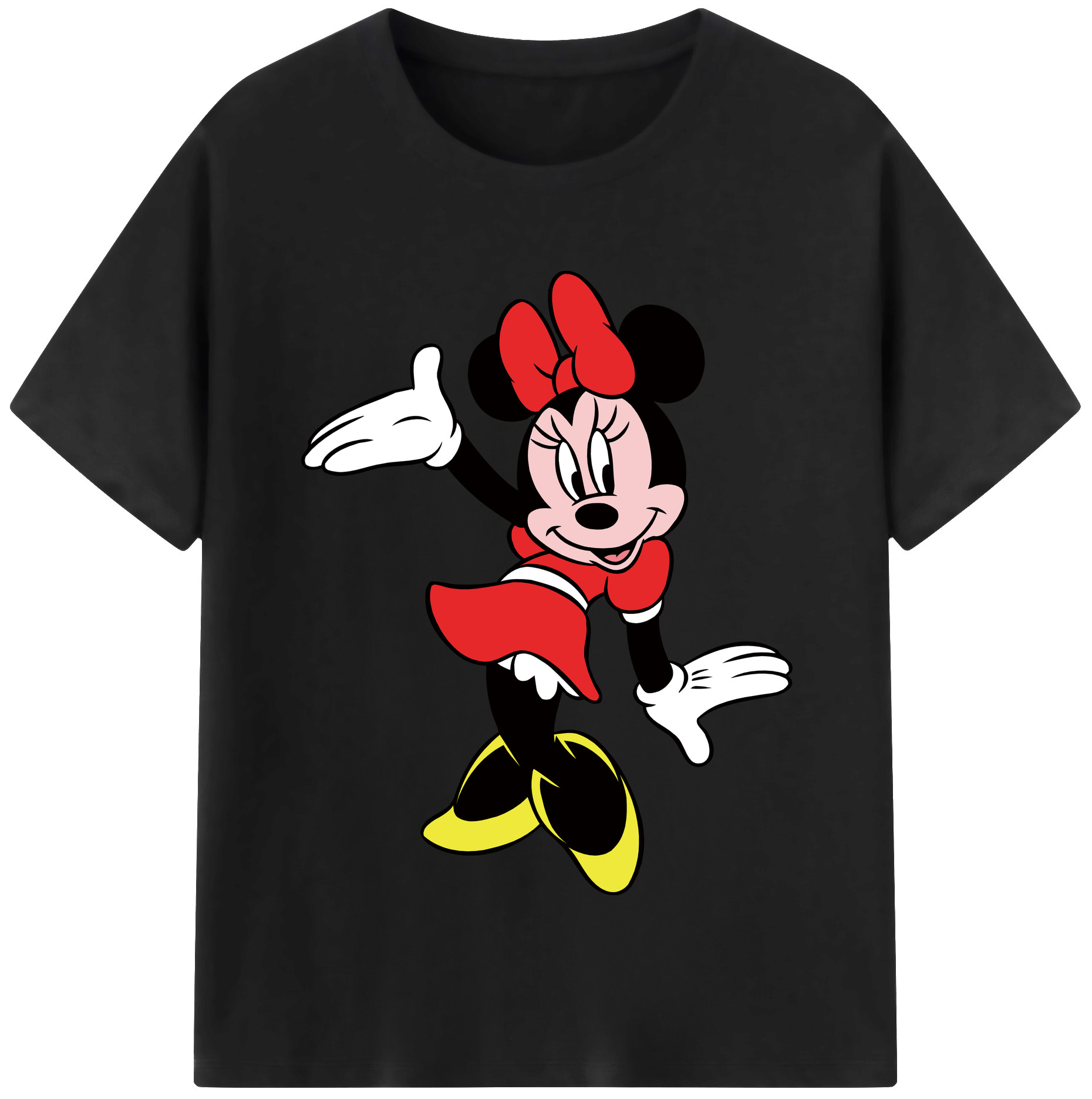 （画像用） ミッキーマウス Mickey Mouse レディースカジュアルプリントTシャツ（綿100％）