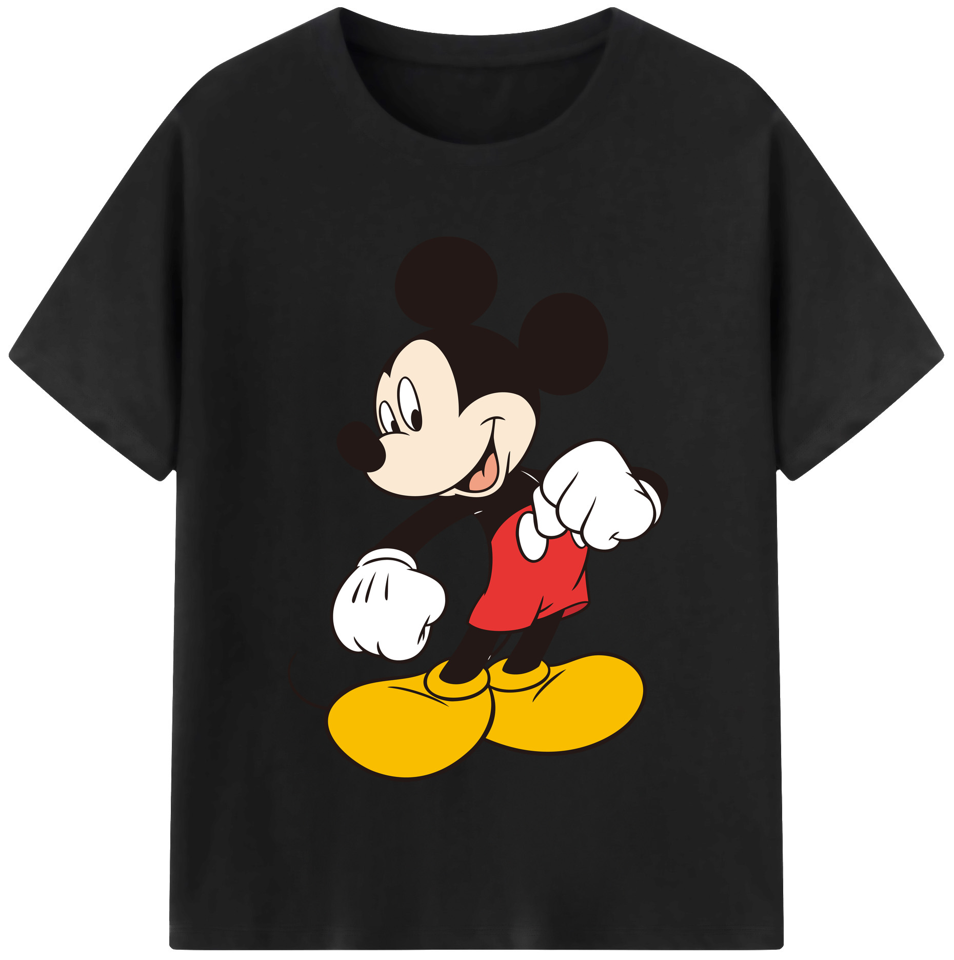 （画像用） ミッキーマウス Mickey Mouse レディースカジュアルプリントTシャツ（綿100％）