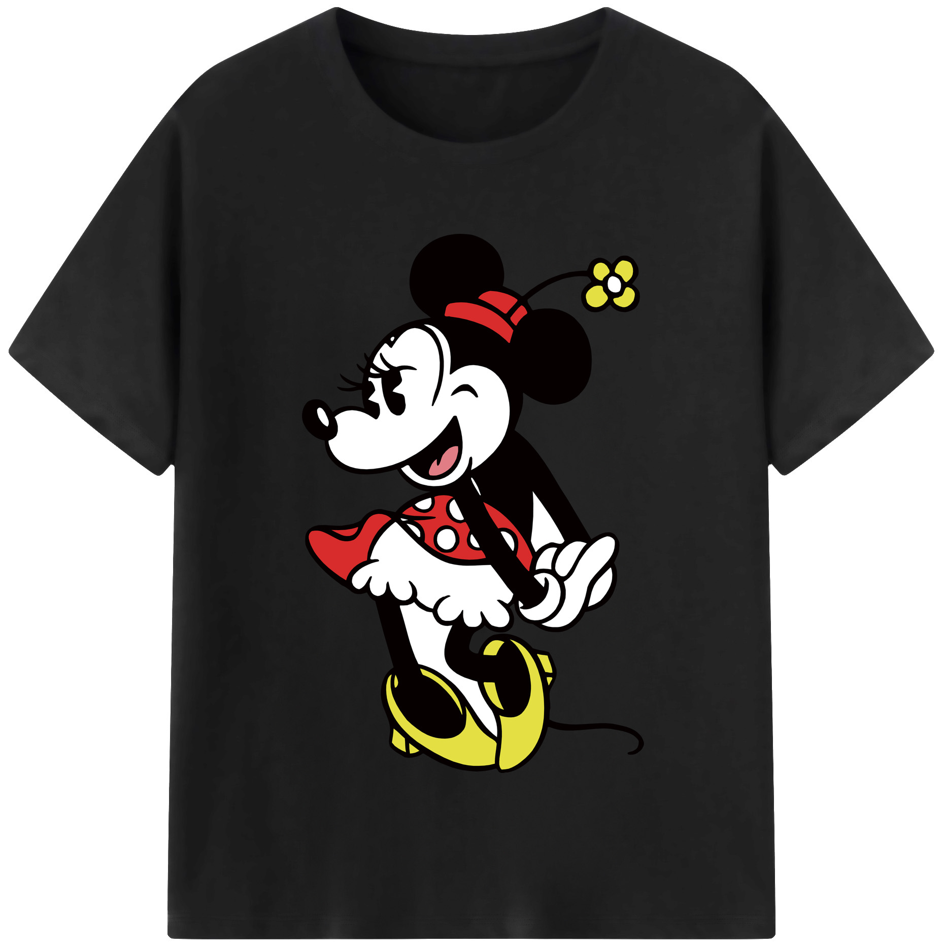 （画像用） ミッキーマウス Mickey Mouse レディースカジュアルプリントTシャツ（綿100％）