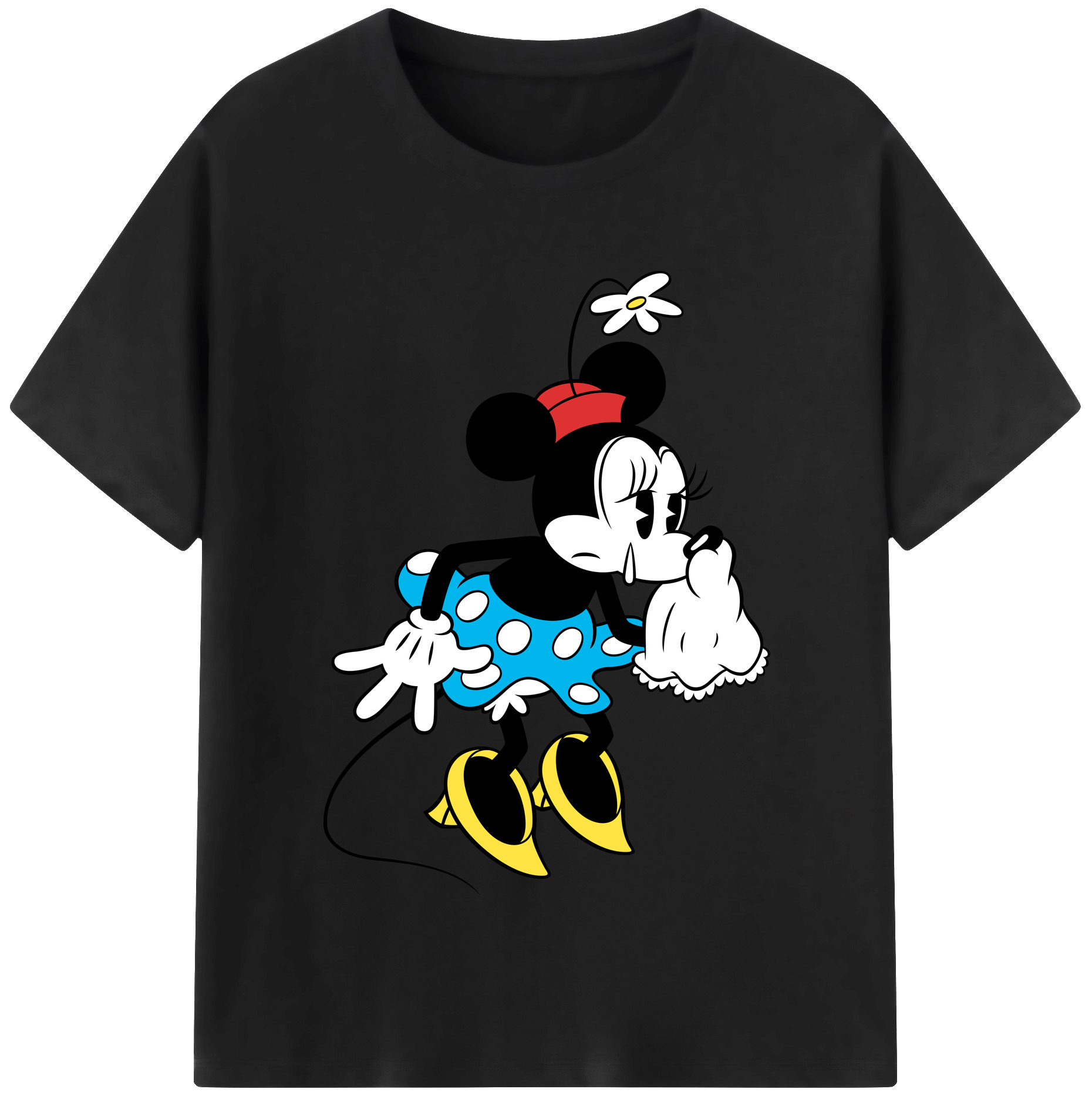 （画像用） ミッキーマウス Mickey Mouse レディースカジュアルプリントTシャツ（綿100％）