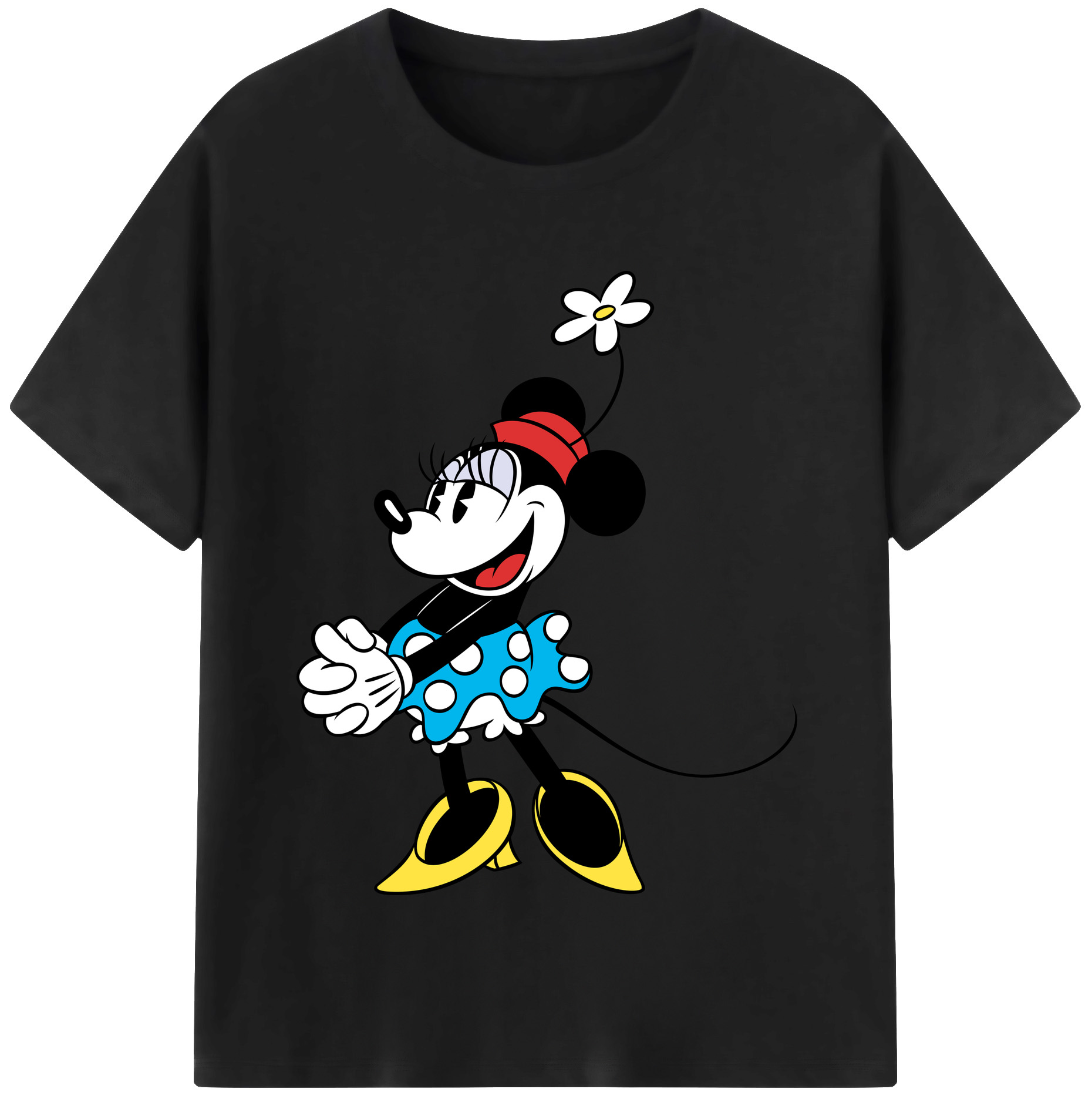 （画像用） ミッキーマウス Mickey Mouse レディースカジュアルプリントTシャツ（綿100％）