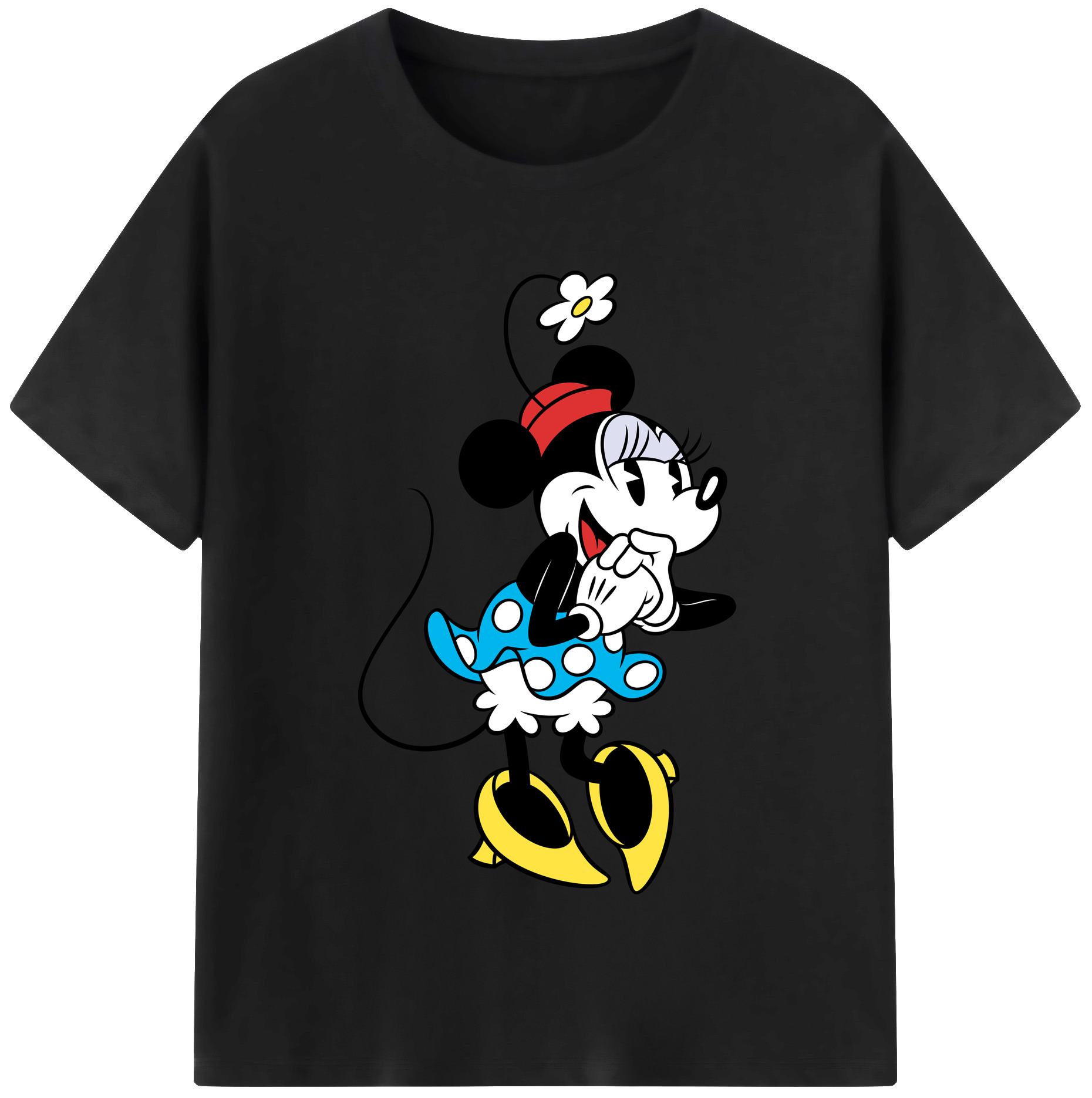 （画像用） ミッキーマウス Mickey Mouse レディースカジュアルプリントTシャツ（綿100％）