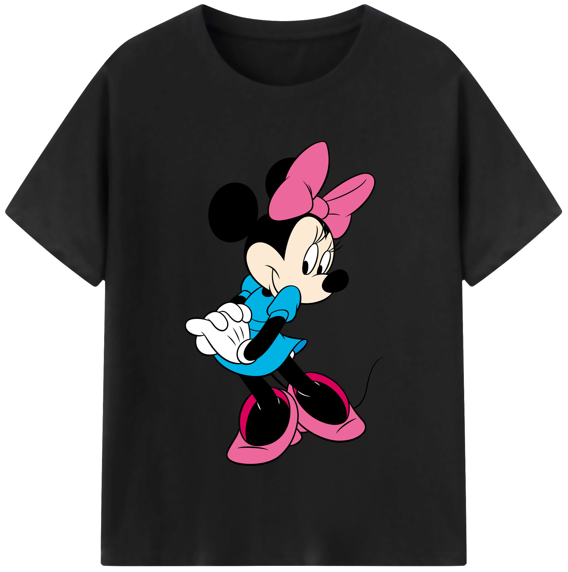 （画像用） ミッキーマウス Mickey Mouse レディースカジュアルプリントTシャツ（綿100％）