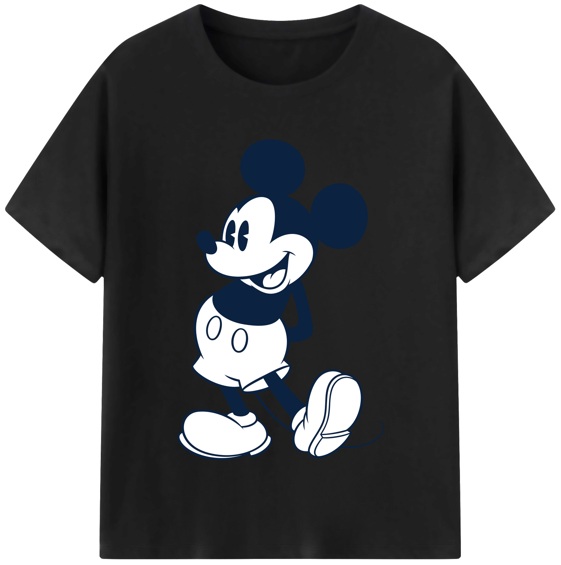 （画像用） ミッキーマウス Mickey Mouse レディースカジュアルプリントTシャツ（綿100％）