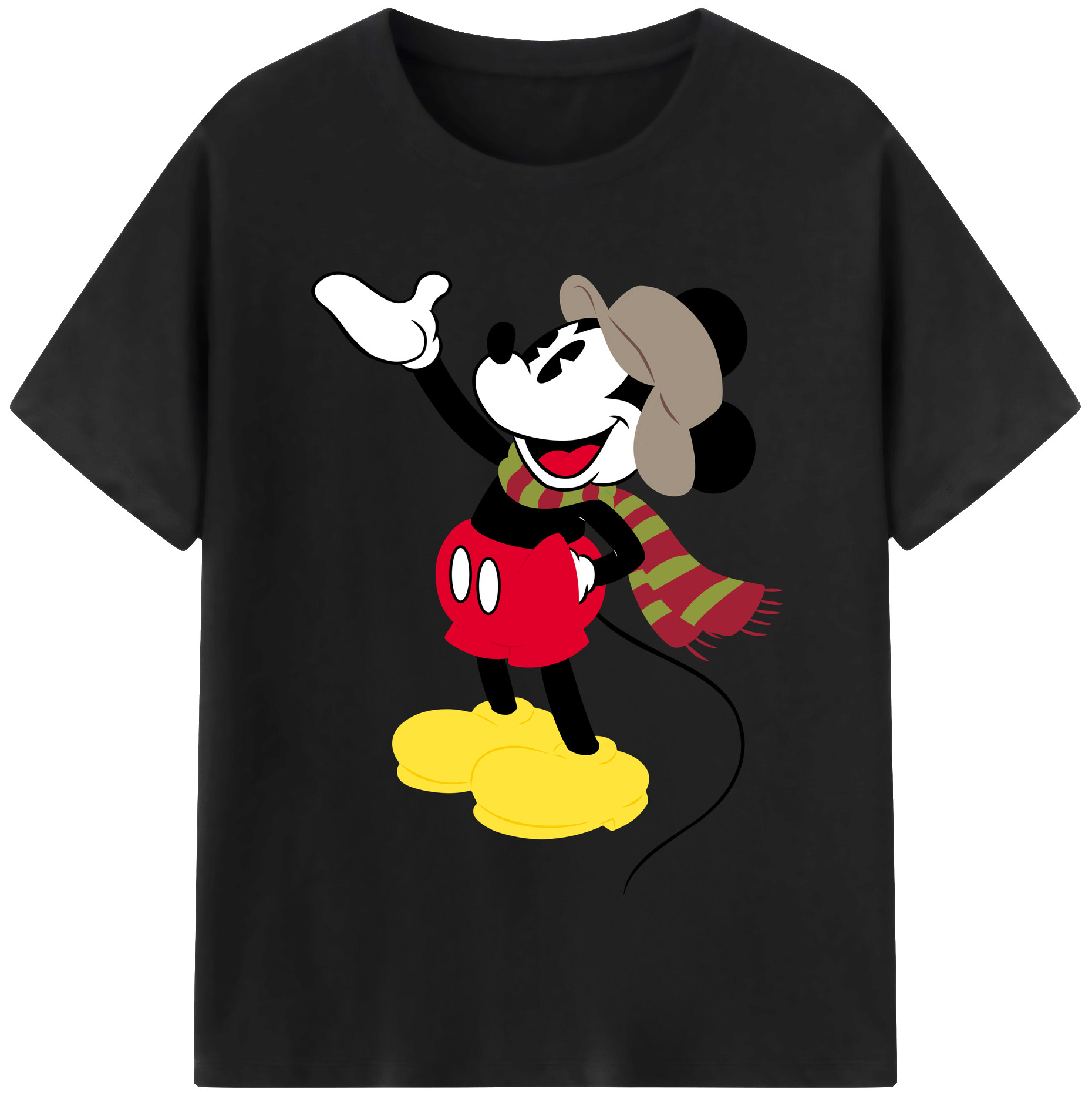 （画像用） ミッキーマウス Mickey Mouse レディースカジュアルプリントTシャツ（綿100％）