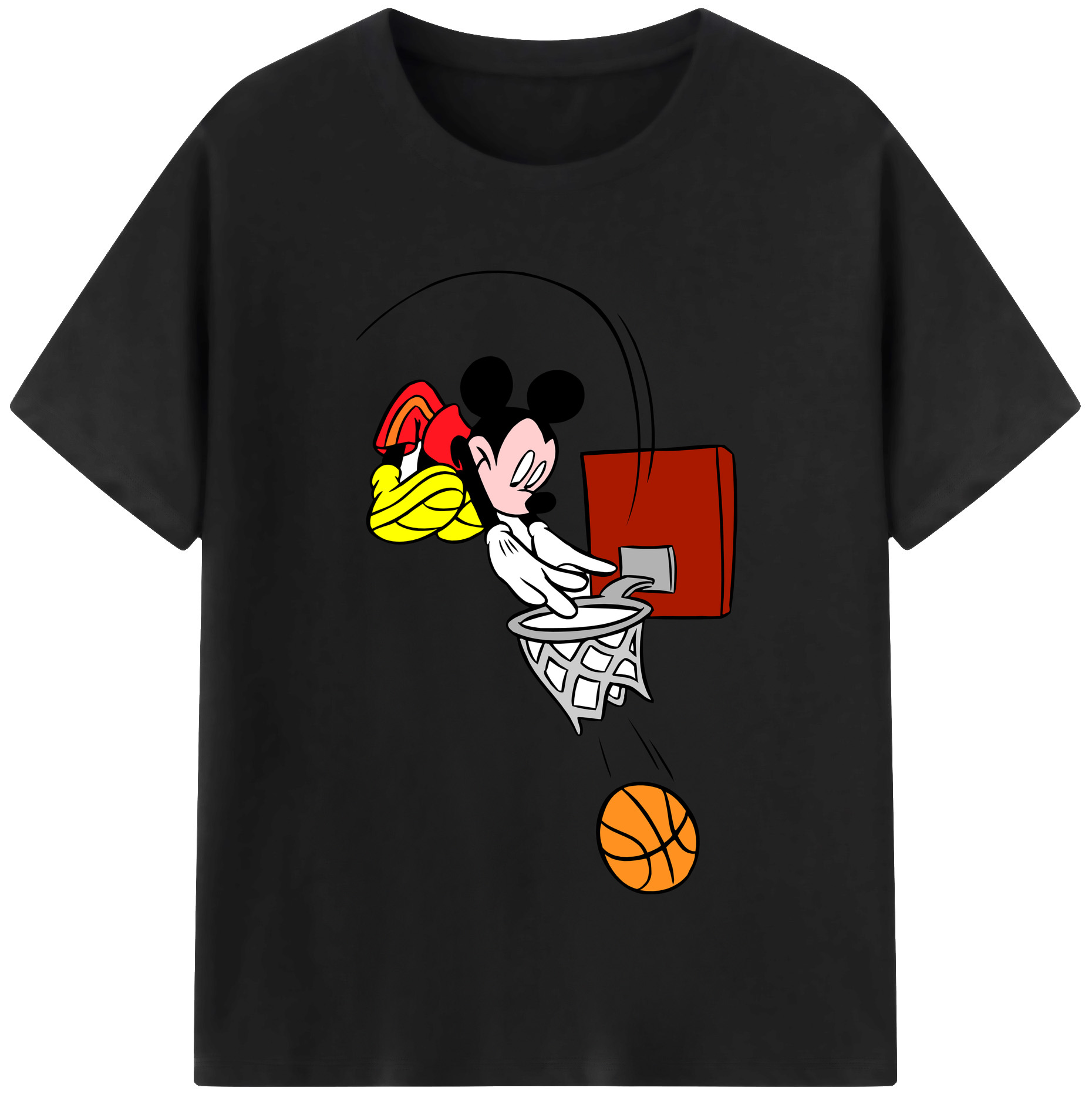 （画像用） ミッキーマウス Mickey Mouse レディースカジュアルプリントTシャツ（綿100％）