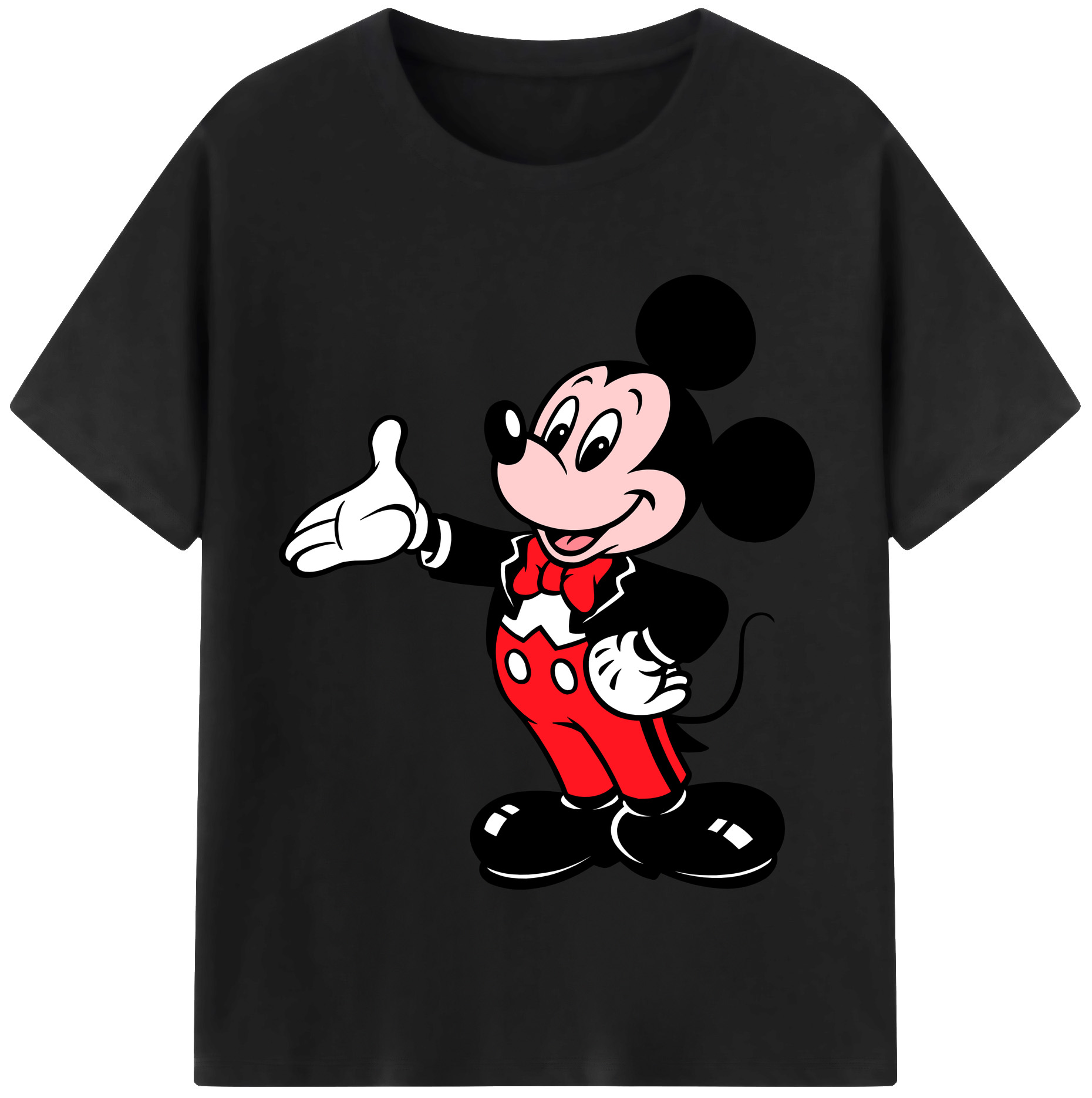 （画像用） ミッキーマウス Mickey Mouse レディースカジュアルプリントTシャツ（綿100％）