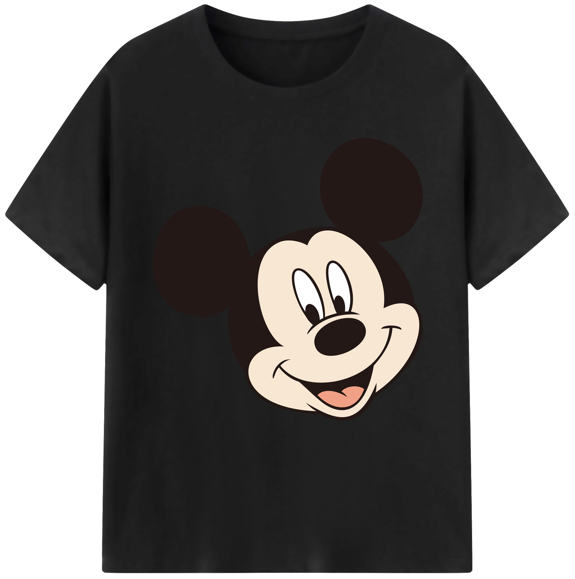 （画像用） ミッキーマウス Mickey Mouse レディースカジュアルプリントTシャツ（綿100％）