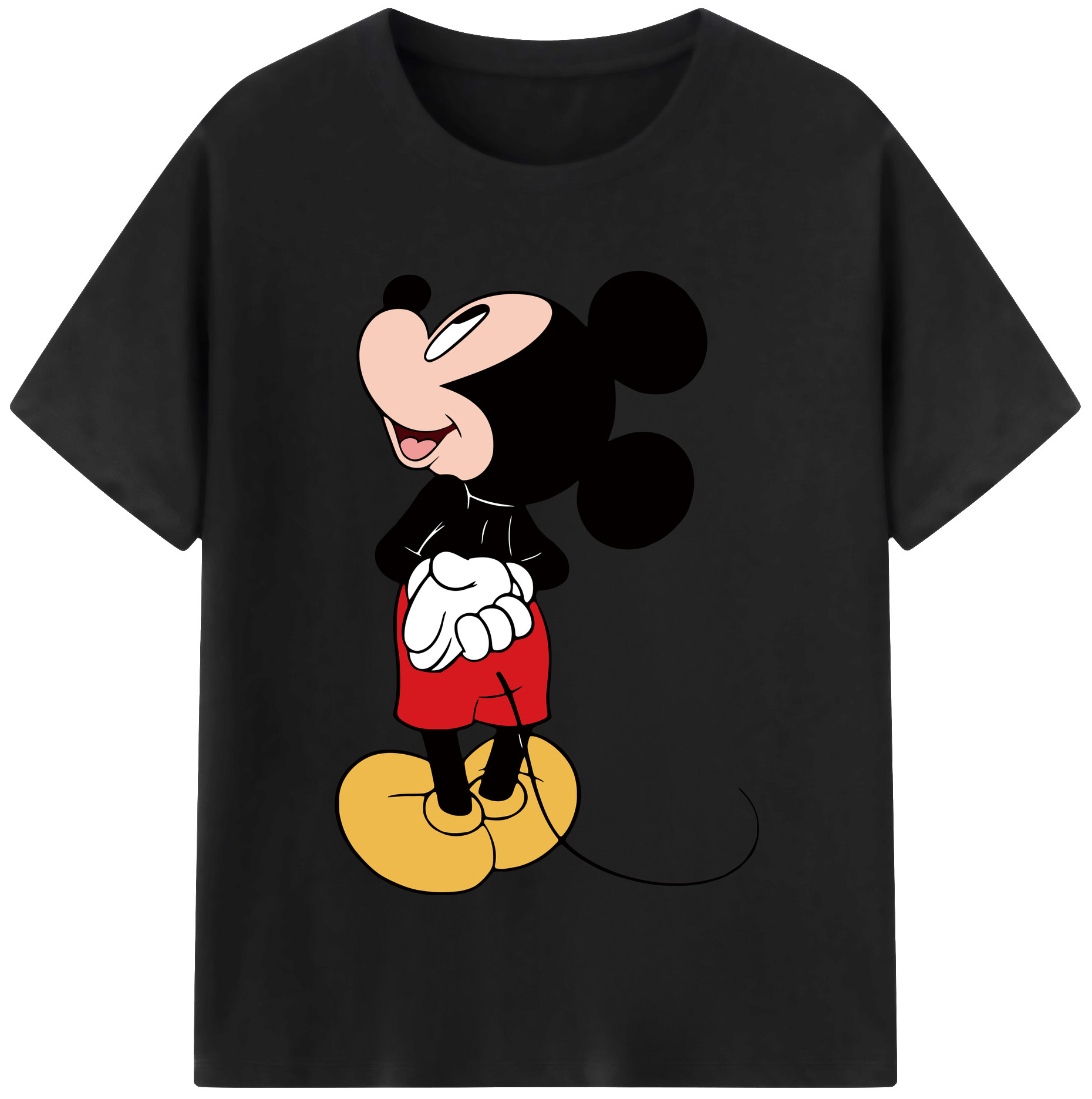 （画像用） ミッキーマウス Mickey Mouse レディースカジュアルプリントTシャツ（綿100％）