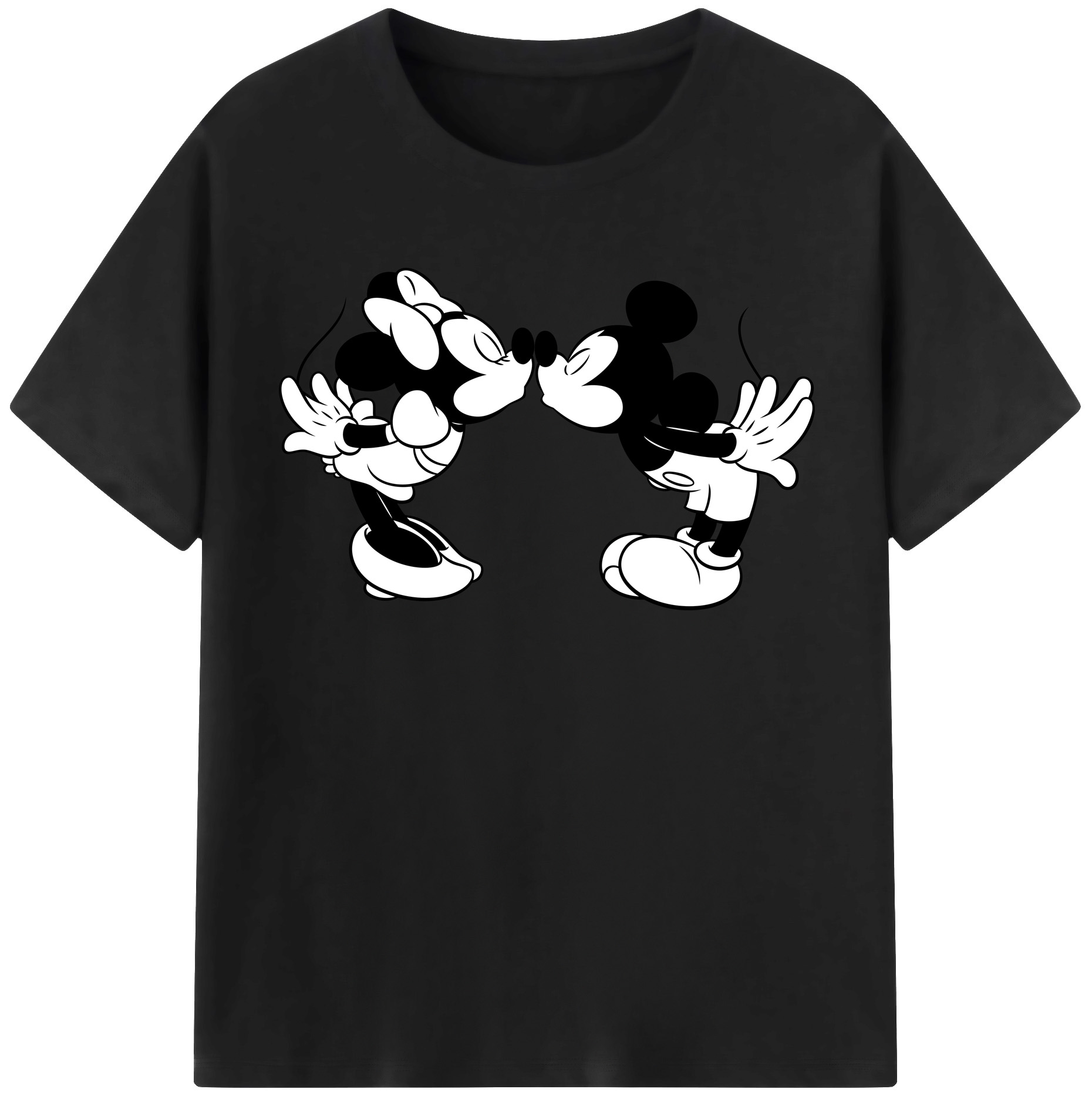 （画像用） ミッキーマウス Mickey Mouse レディースカジュアルプリントTシャツ（綿100％）