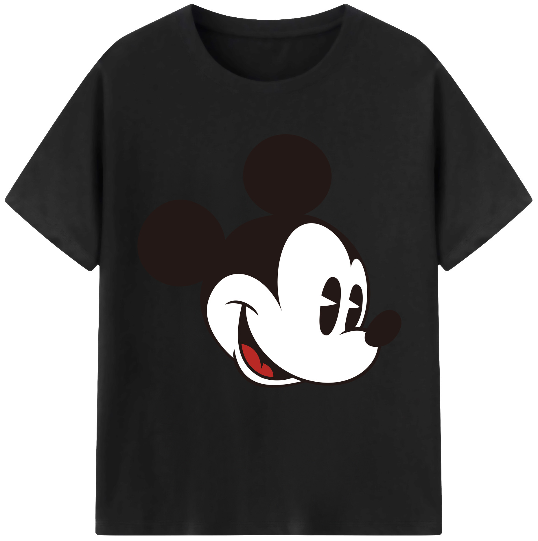 （画像用） ミッキーマウス Mickey Mouse レディースカジュアルプリントTシャツ（綿100％）