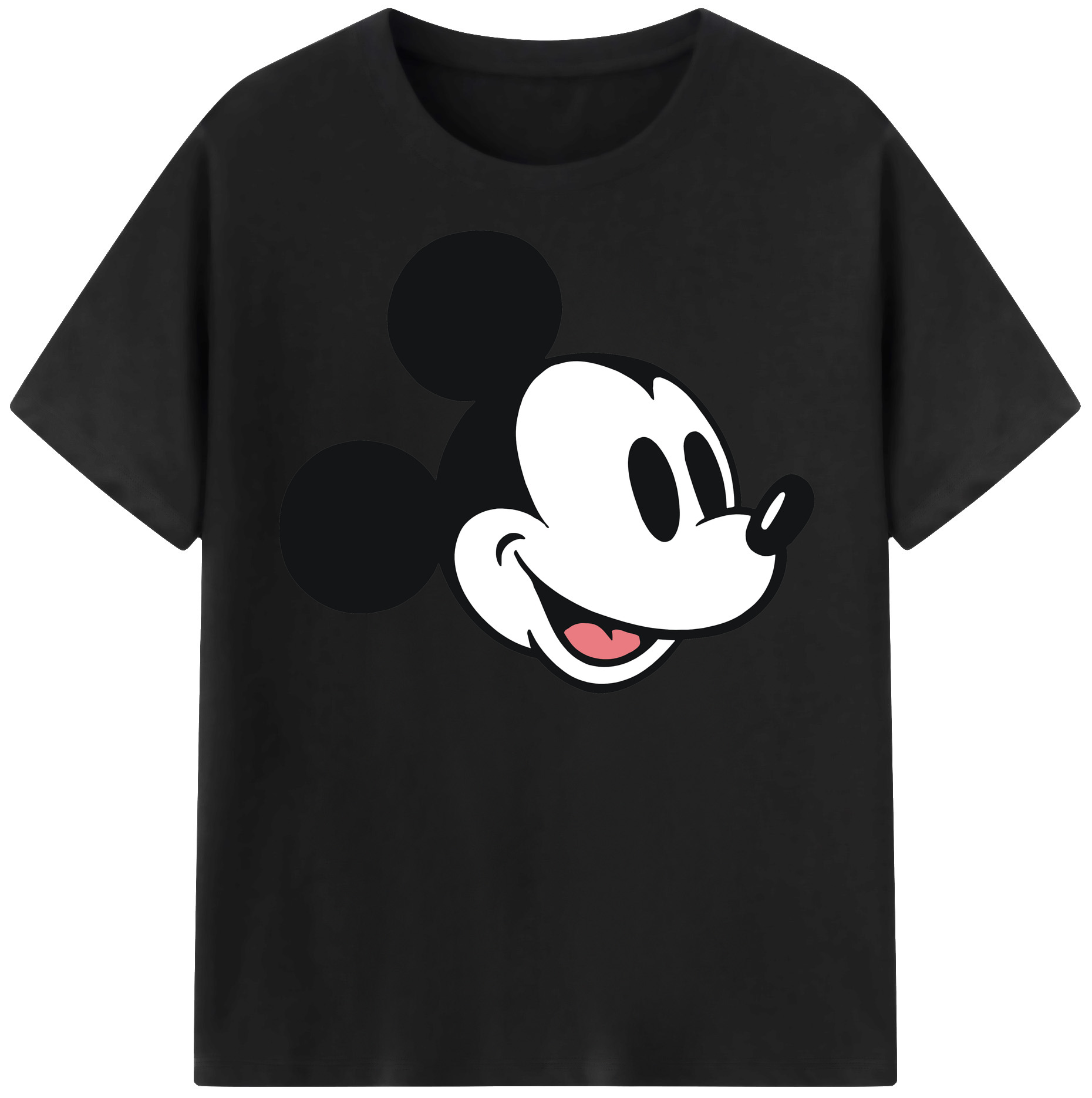 （画像用） ミッキーマウス Mickey Mouse レディースカジュアルプリントTシャツ（綿100％）