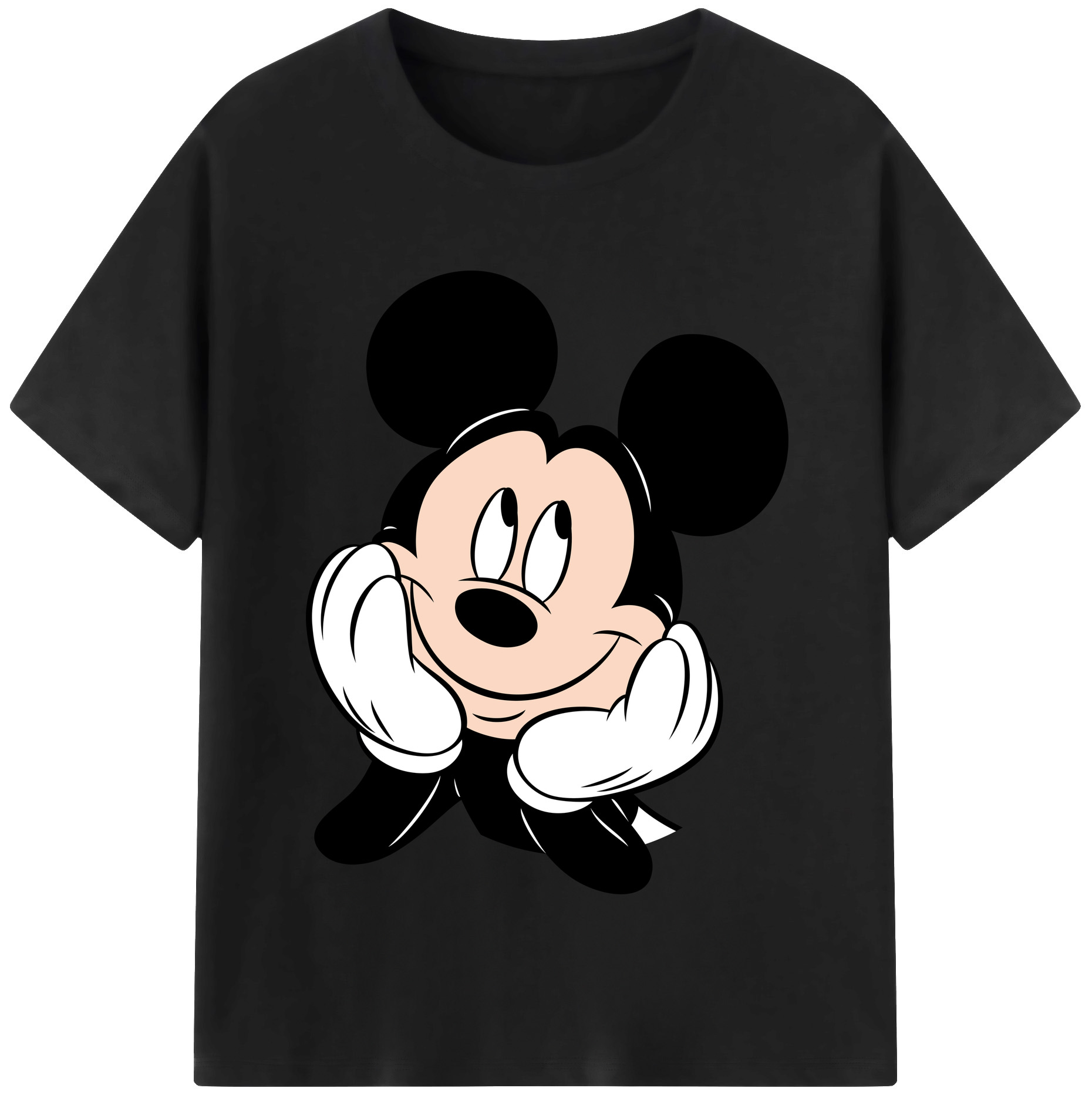 （画像用） ミッキーマウス Mickey Mouse レディースカジュアルプリントTシャツ（綿100％）