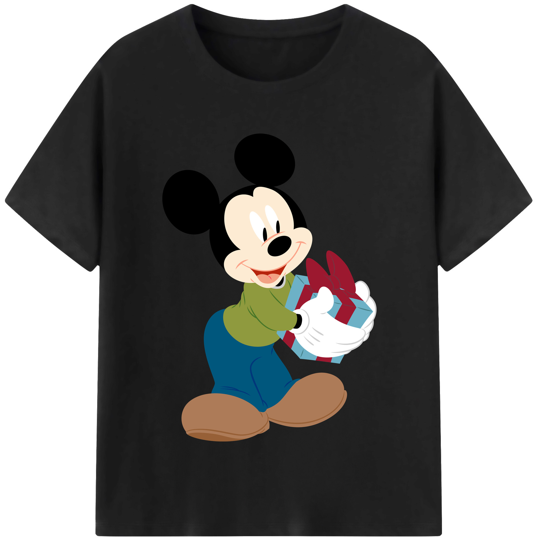 （画像用） ミッキーマウス Mickey Mouse レディースカジュアルプリントTシャツ（綿100％）