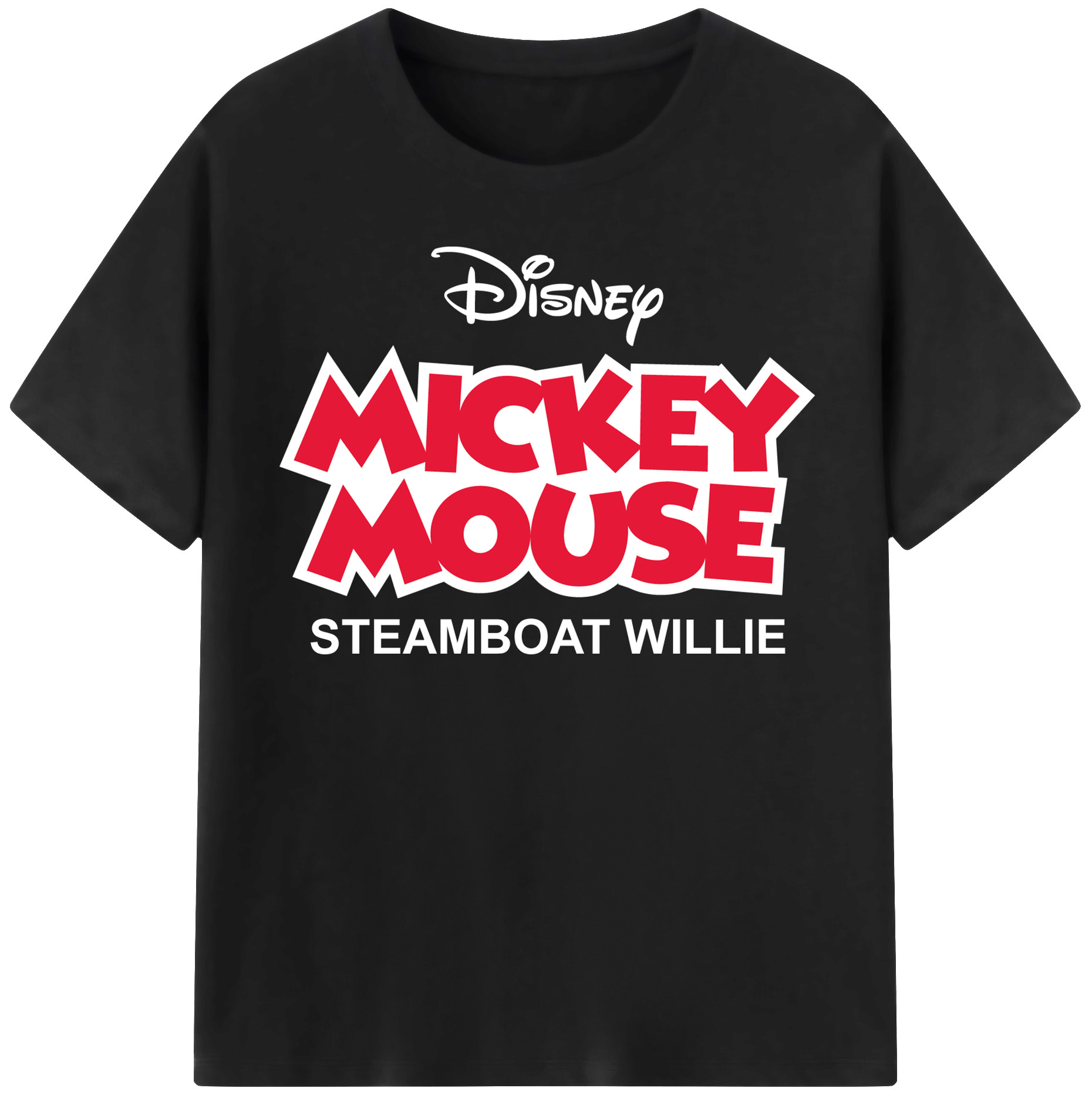 （画像用） ミッキーマウス Mickey Mouse レディースカジュアルプリントTシャツ（綿100％）