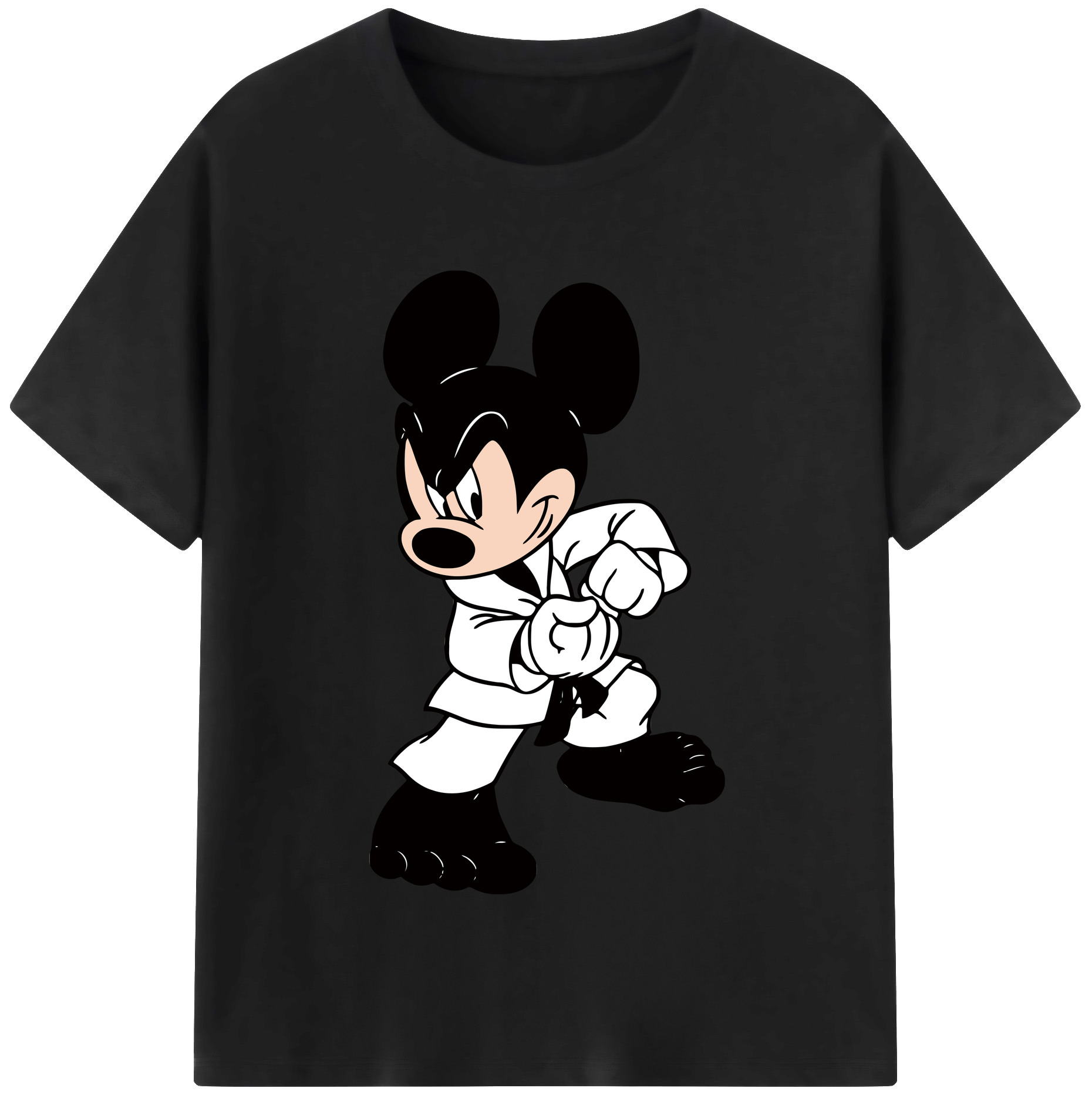 （画像用） ミッキーマウス Mickey Mouse レディースカジュアルプリントTシャツ（綿100％）